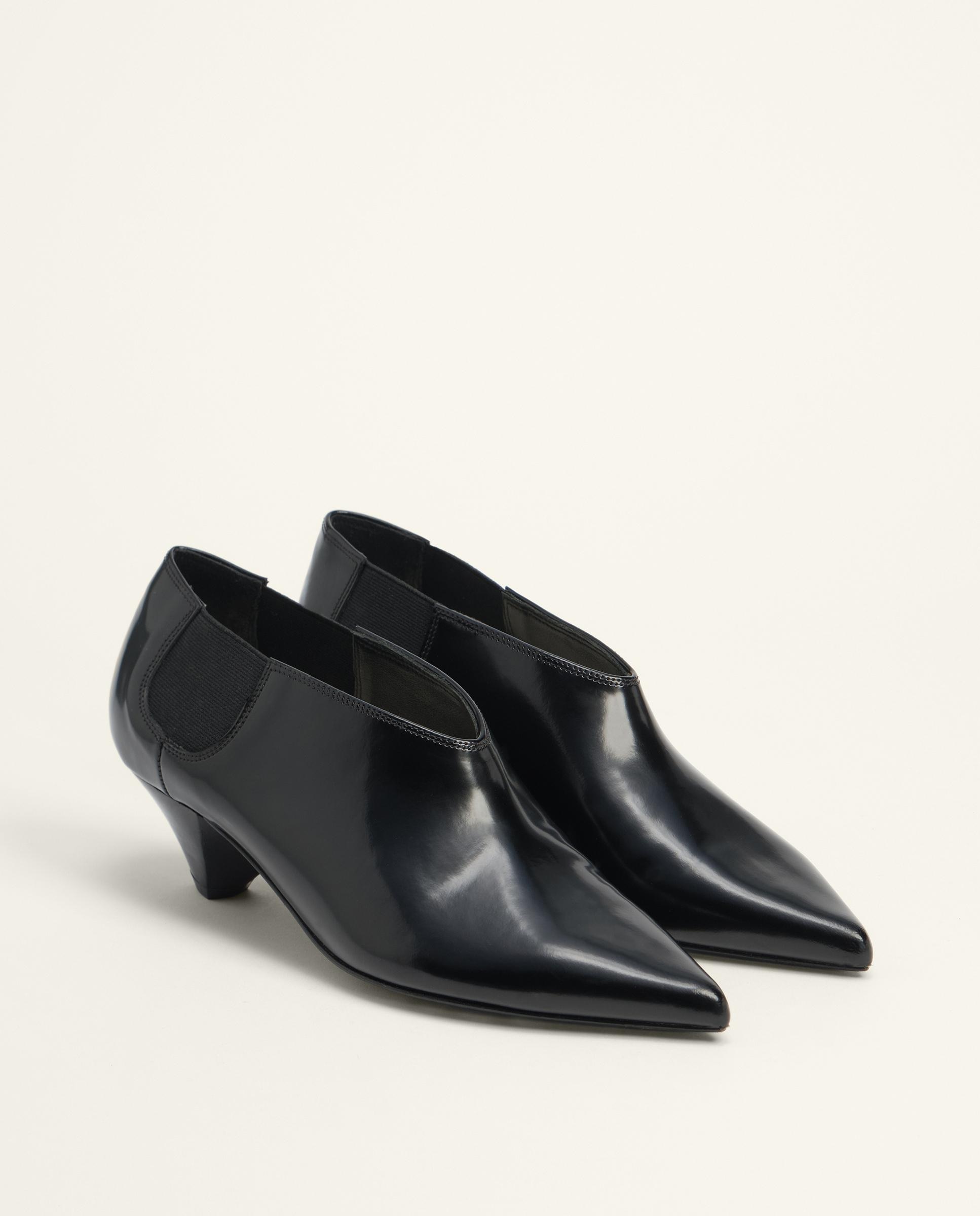 Imagen 3 de Zapatos de salón de mujer tacón abotinado piel - Bimba y Lola - Negro Negro