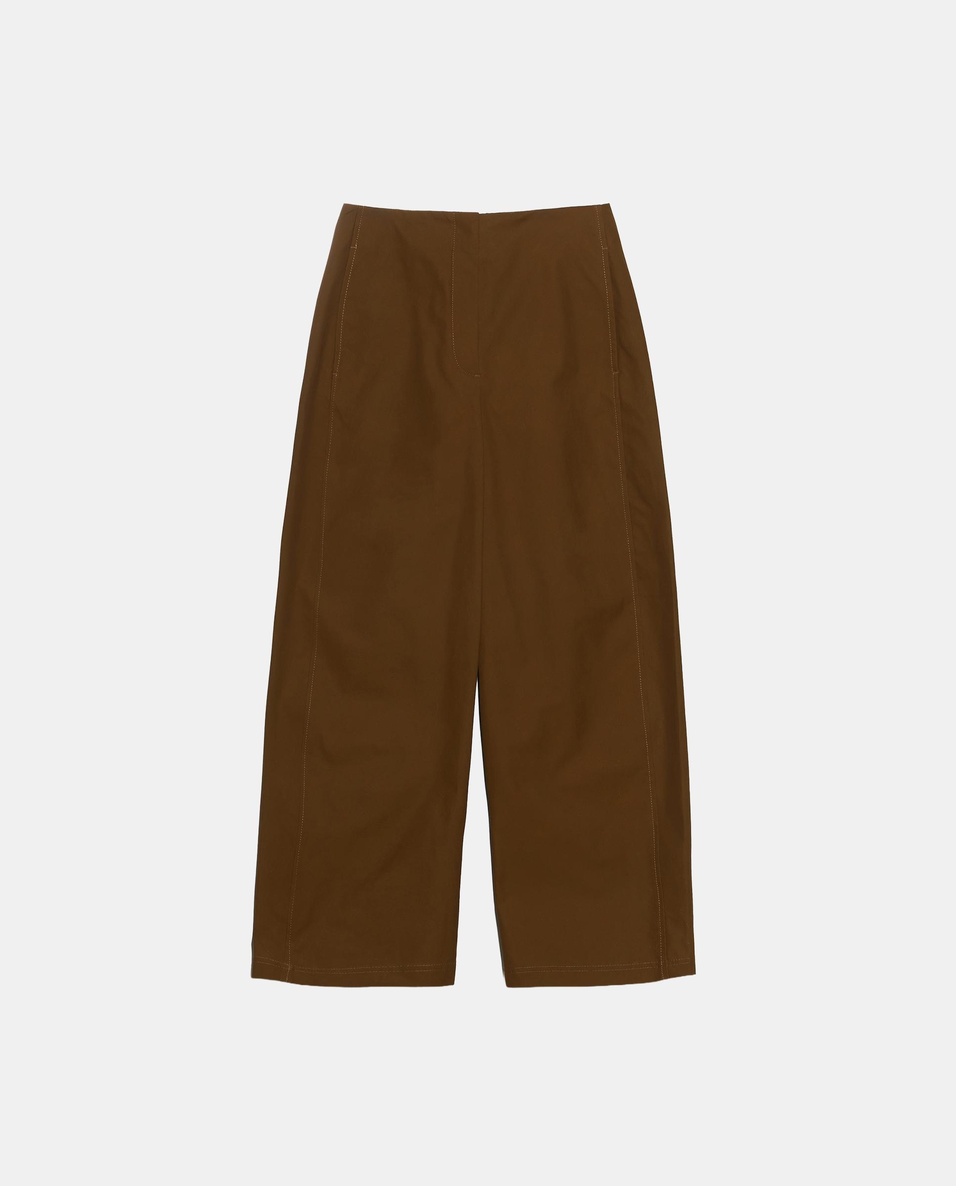 Pantalones anchos de mujer barrel lisos - Bimba y Lola - Verde Oliva Verde Oliva-5