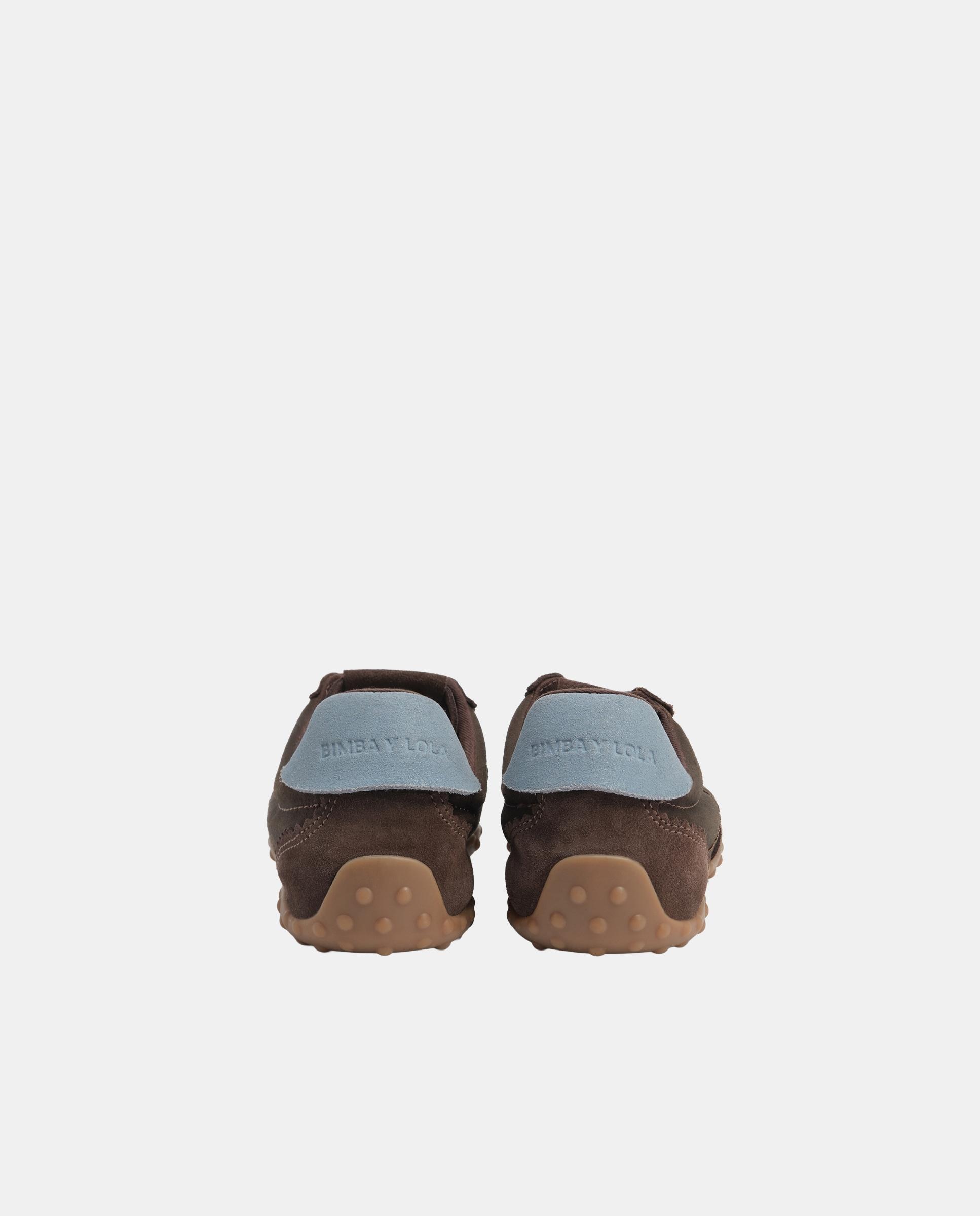 Zapatillas deportivas de mujer 13 29 serraje y tejido - Bimba y Lola - Marrón oscuro Marrón oscuro-2