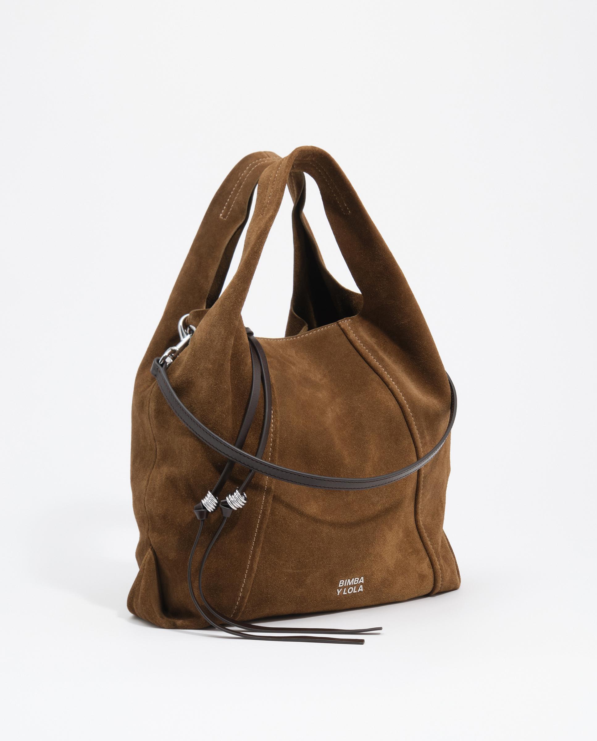 Bolso de hombro de mujer paper mediano serraje - Bimba y Lola - Verde Verde-3