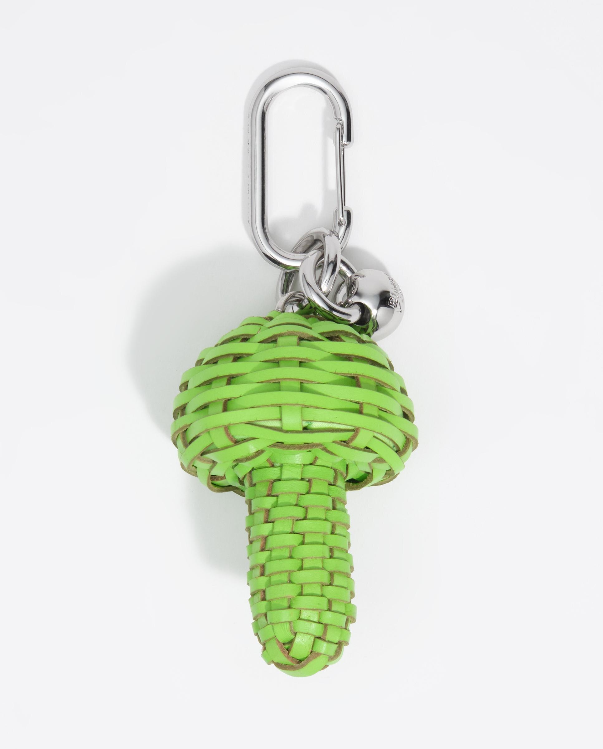 Llavero de seta de piel trenzada - Bimba y Lola - Verde Verde-1