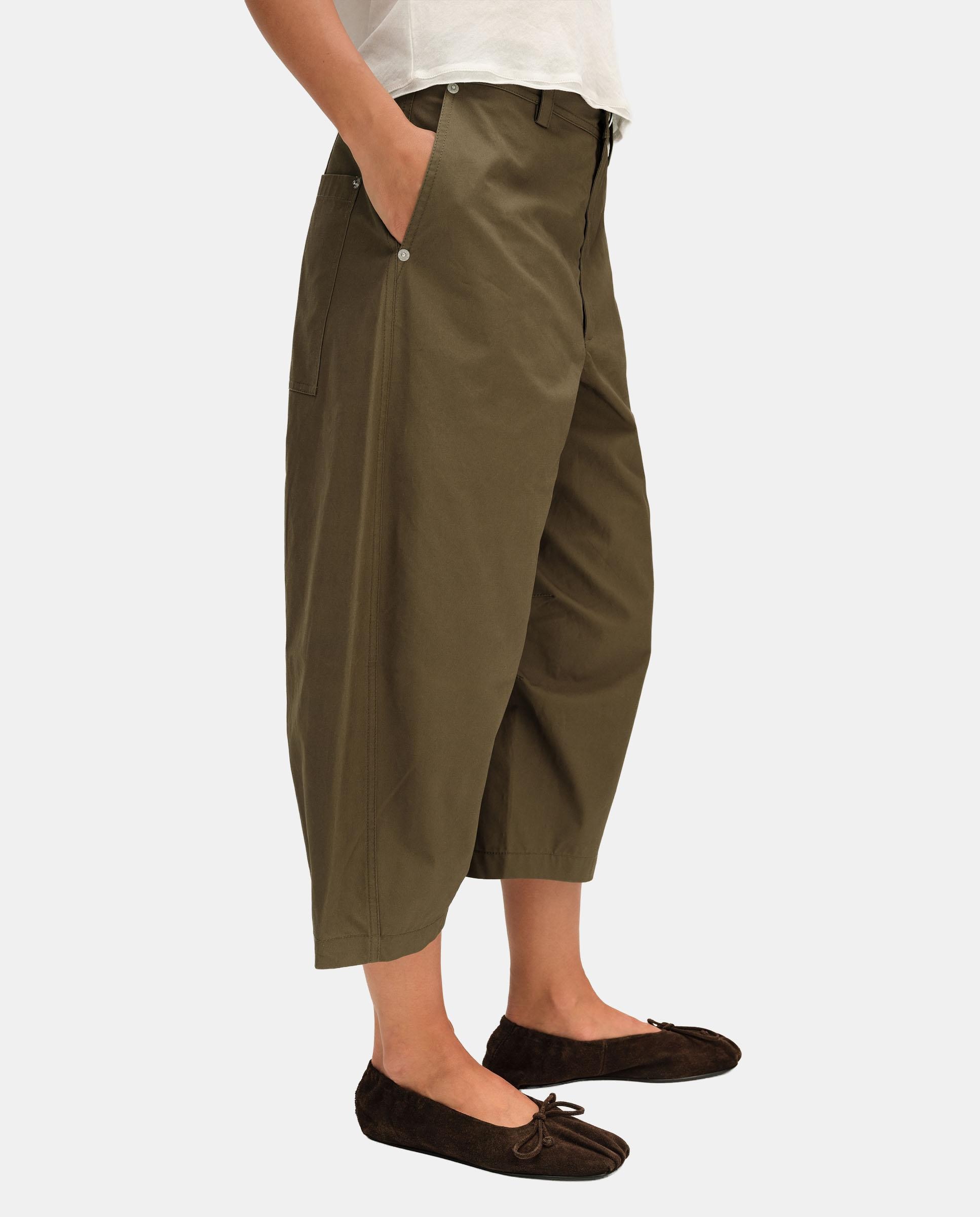 Imagen 3 de Pantalones anchos de mujer tobilleros algodón - Bimba y Lola - Marrón oscuro Marrón oscuro