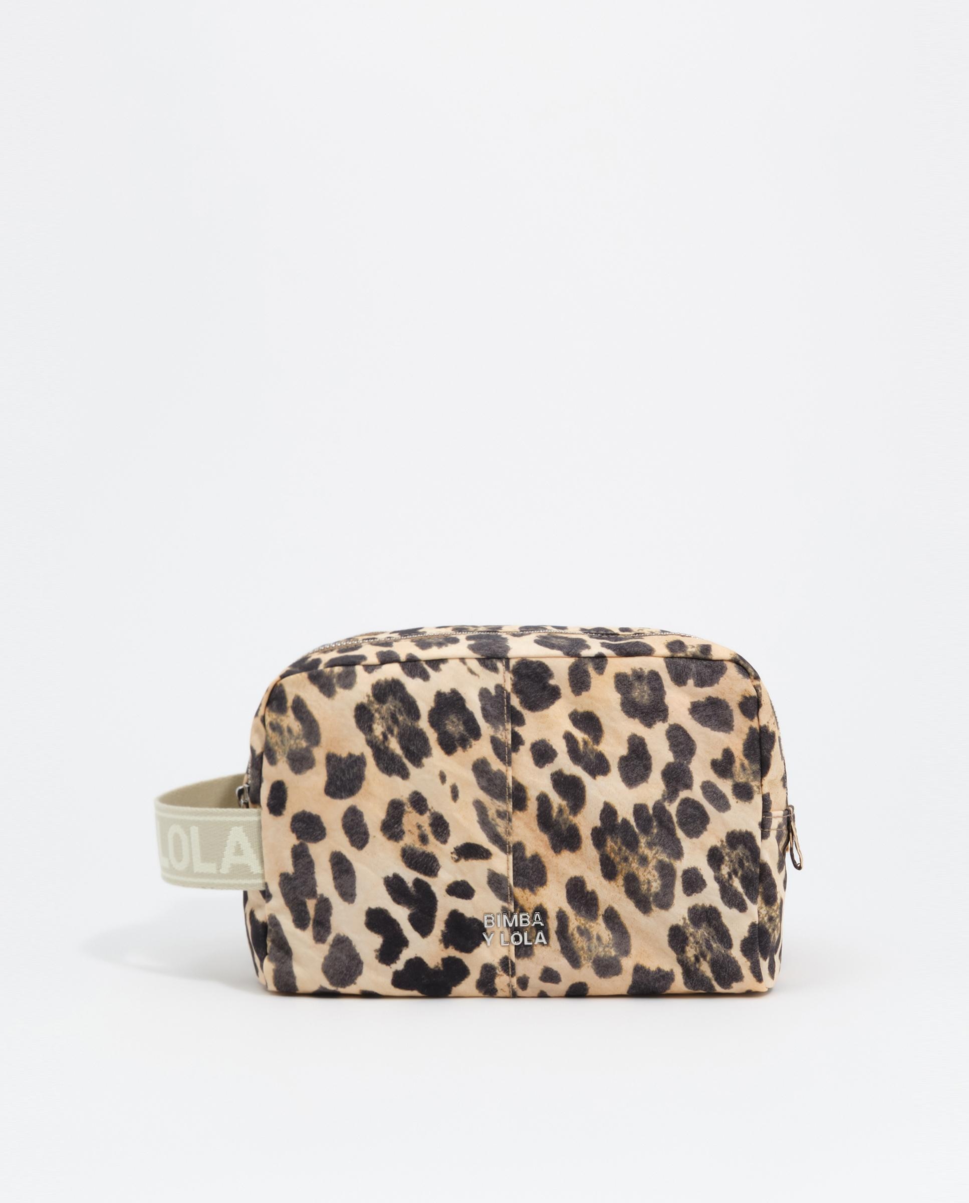 Imagen 0 de Neceser doble grande nylon leopard Natural