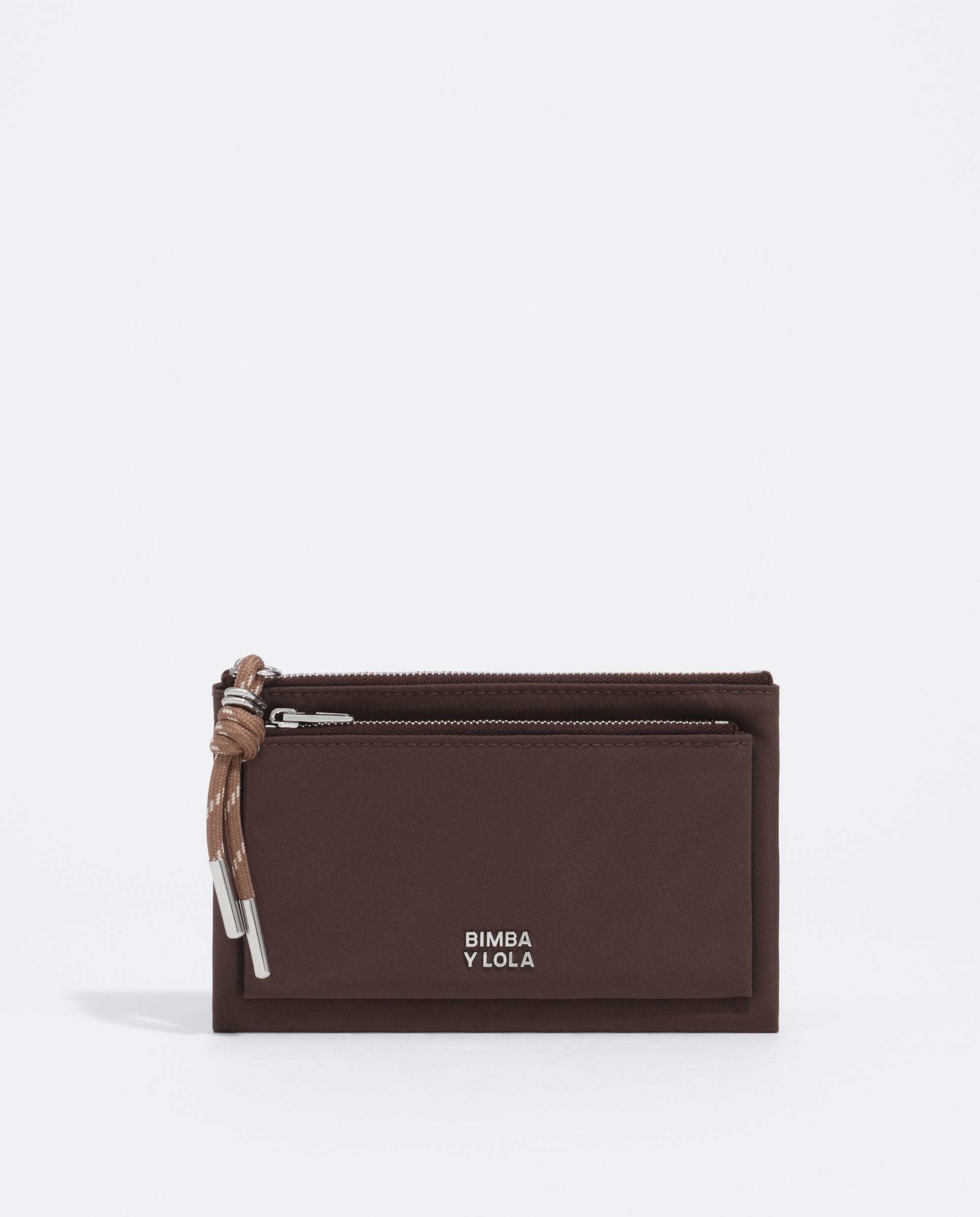 Monedero de mujer pocket nylon - Bimba y Lola - Marrón Marrón-1