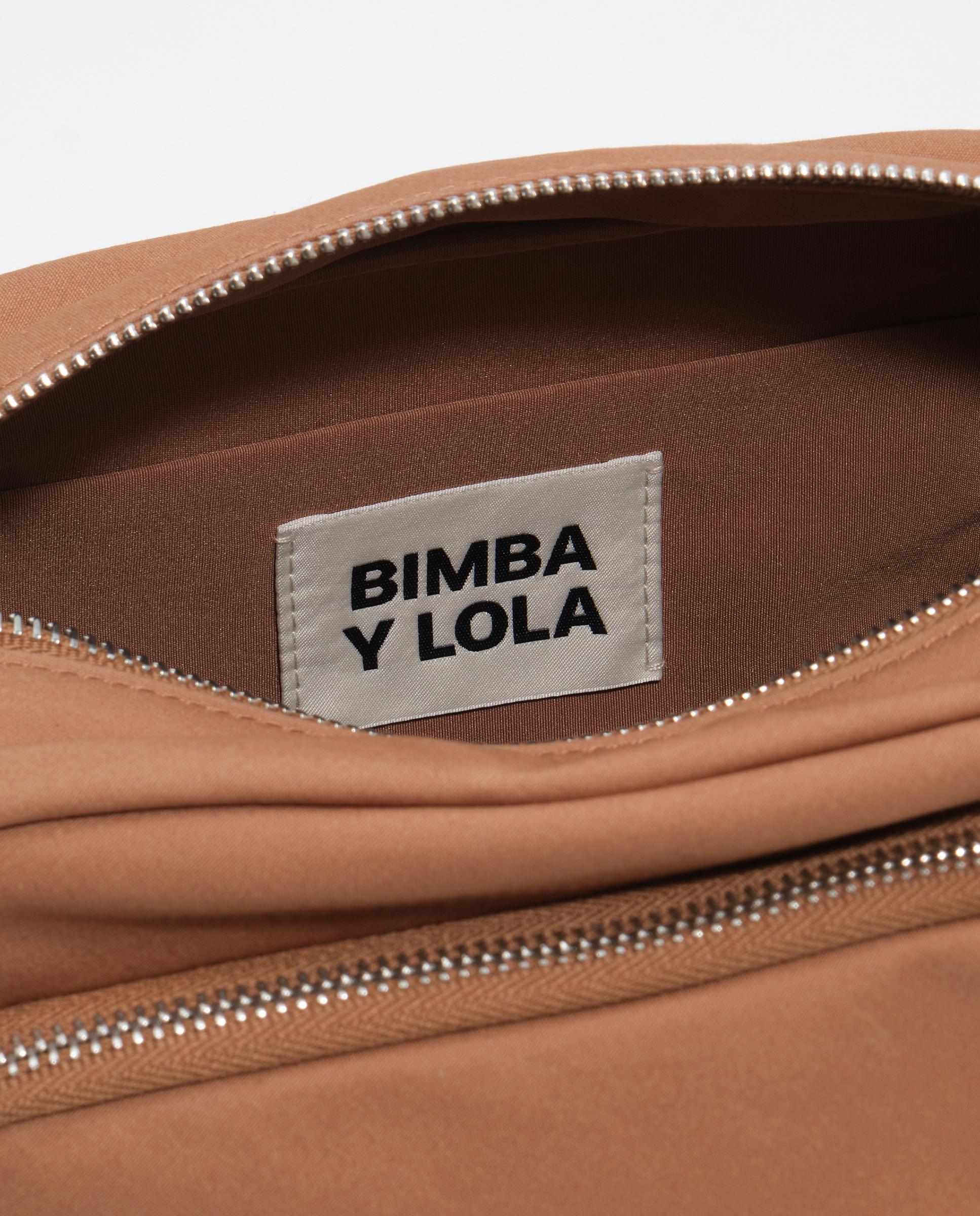 Bandolera de mujer de mujer grande de algodón con cierre cremallera - Bimba y Lola - Marrón Marrón-5