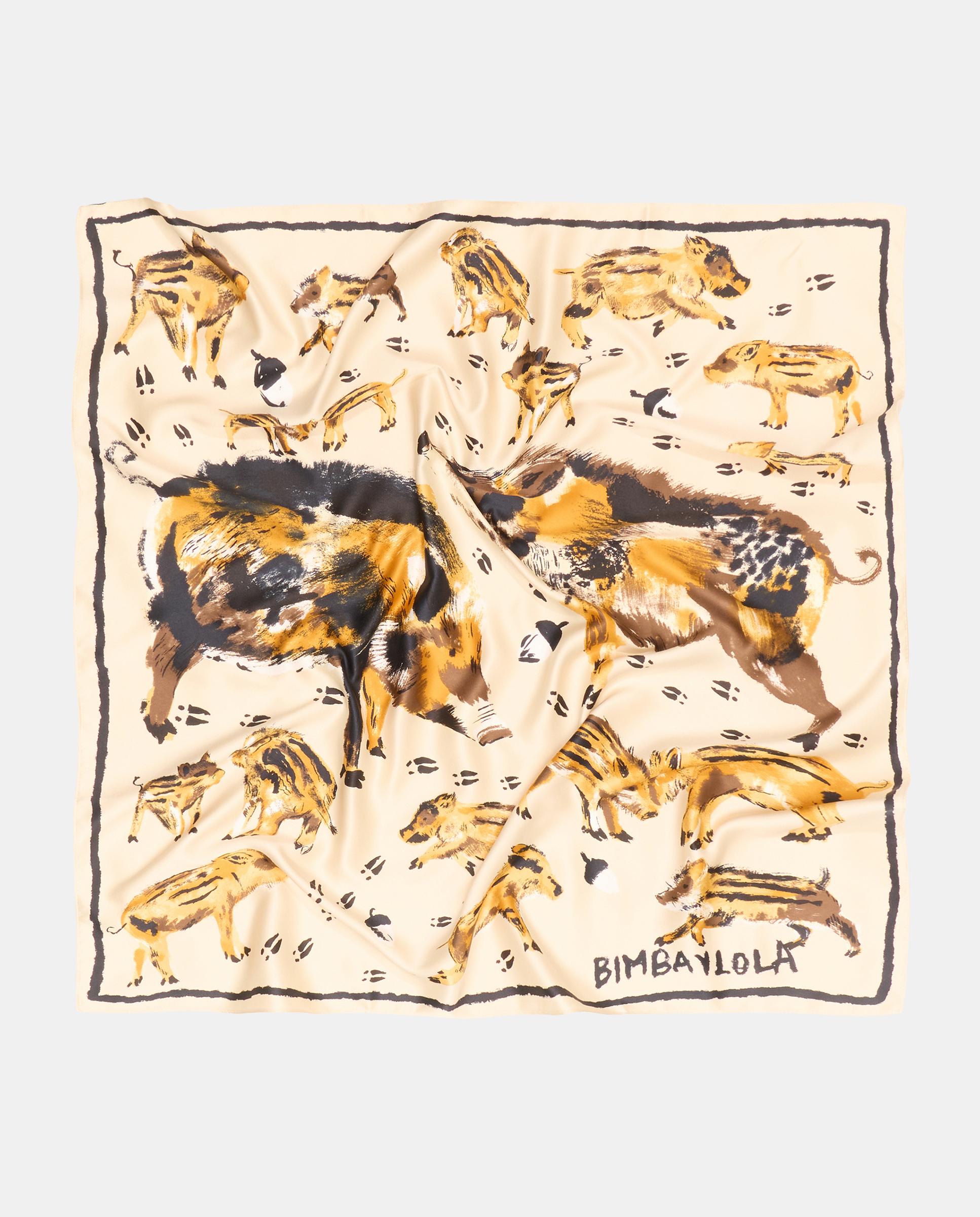 Pañuelo jabalíes - Bimba y Lola - Marfil Marfil-2