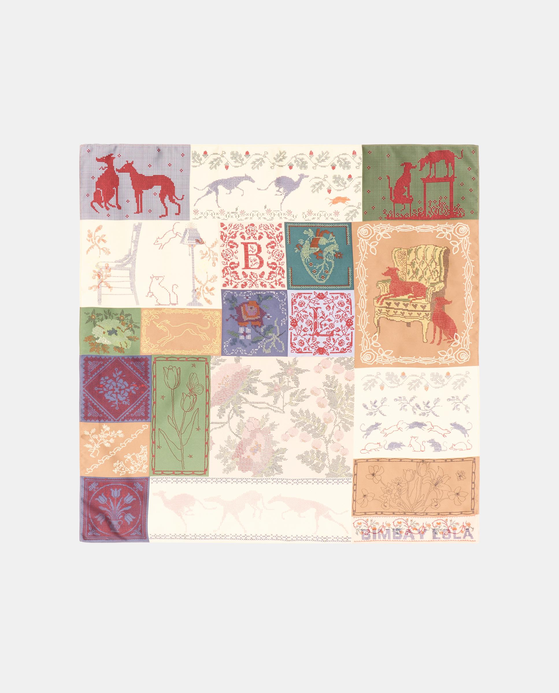 Pañuelo patchwork técnicas de costura - Bimba y Lola - Marfil Marfil-1