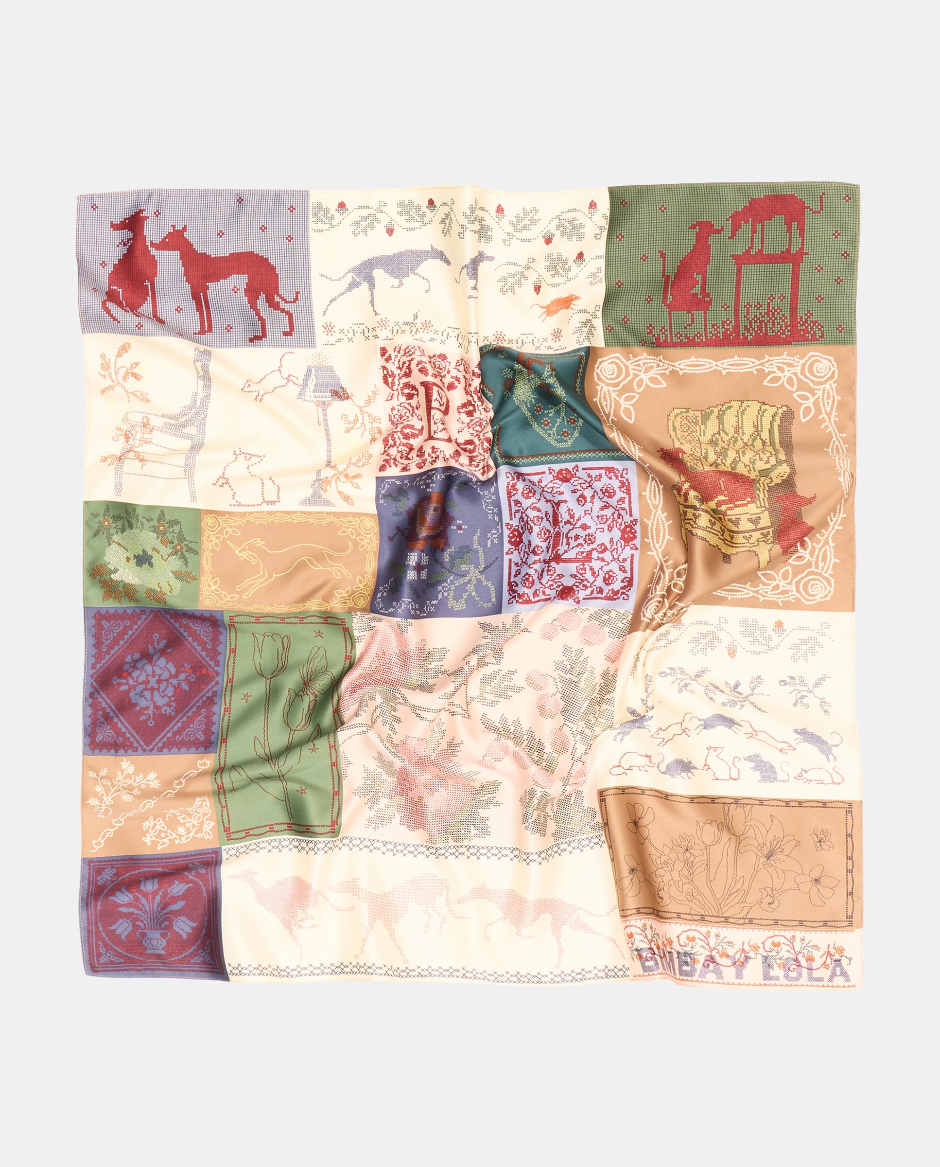 Pañuelo patchwork técnicas de costura - Bimba y Lola - Marfil Marfil-2