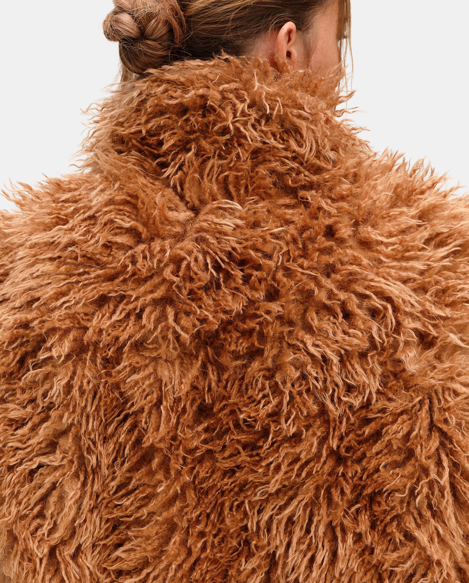 Chaleco de mujer pelo oversize - Bimba y Lola - Marrón Marrón-4