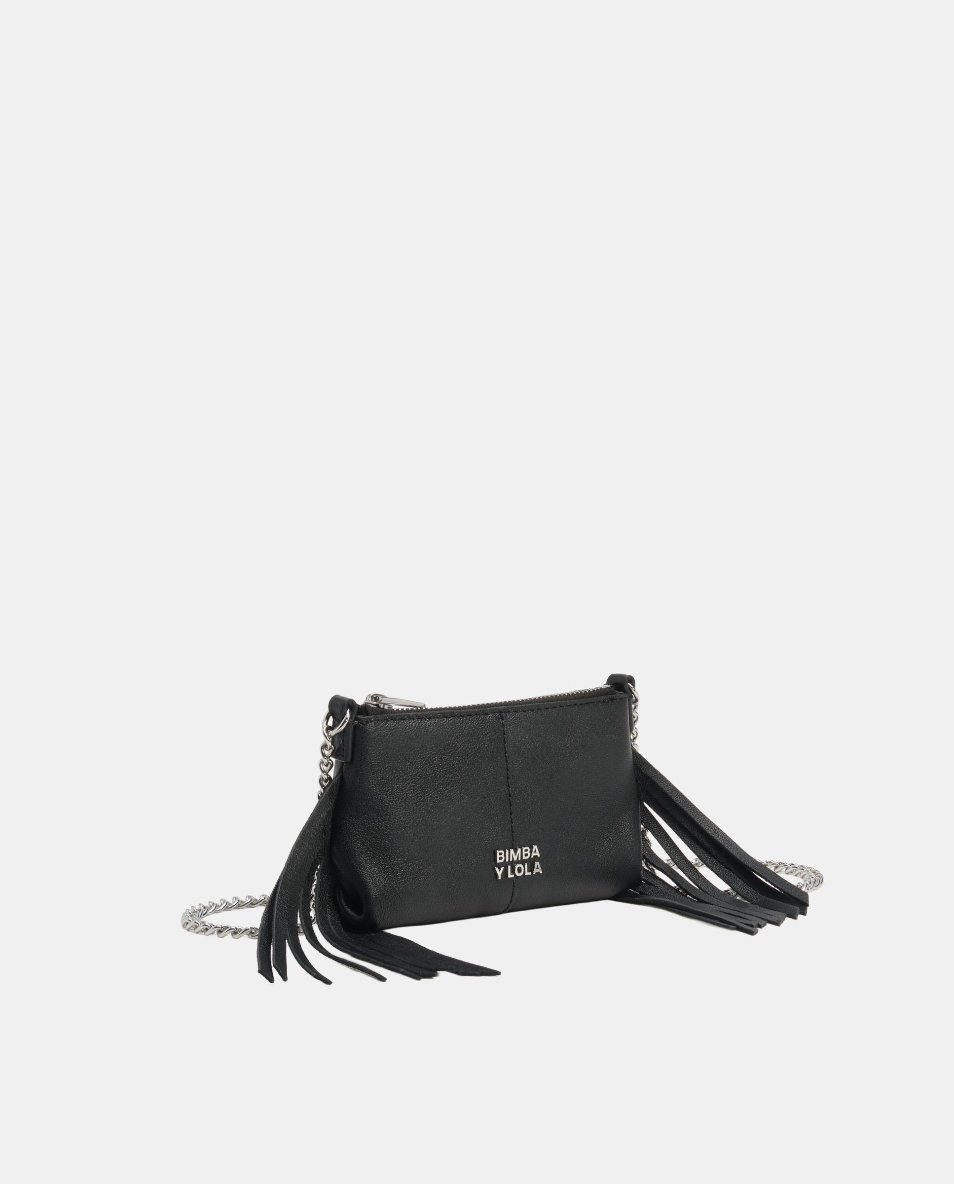 Imagen 2 de Monedero de mujer piel flecos - Bimba y Lola - Negro Negro