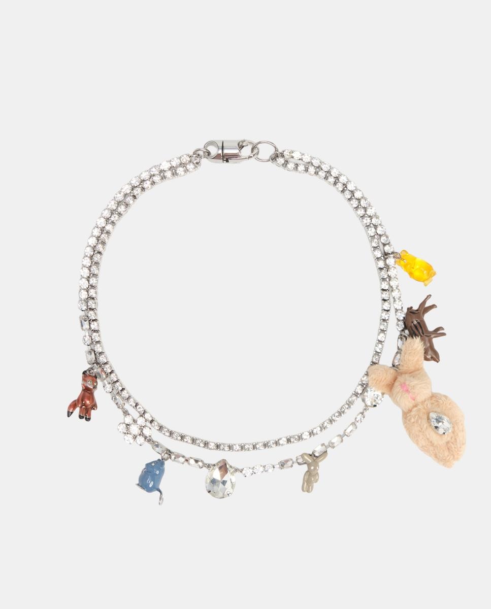 Imagen 1 de Collar cadenas y cristales con animales - Bimba y Lola - Plateado Plateado