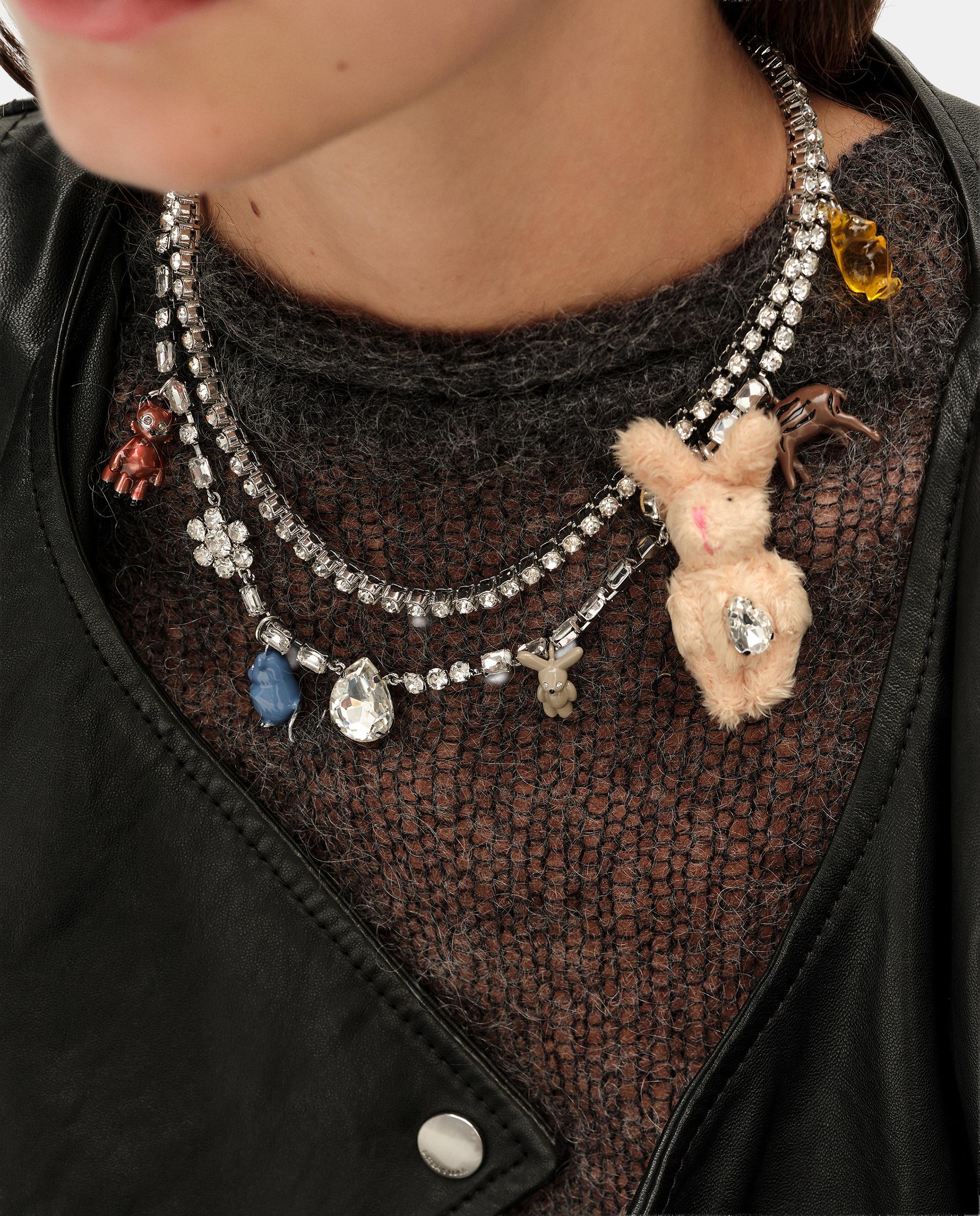 Imagen 2 de Collar cadenas y cristales con animales - Bimba y Lola - Plateado Plateado