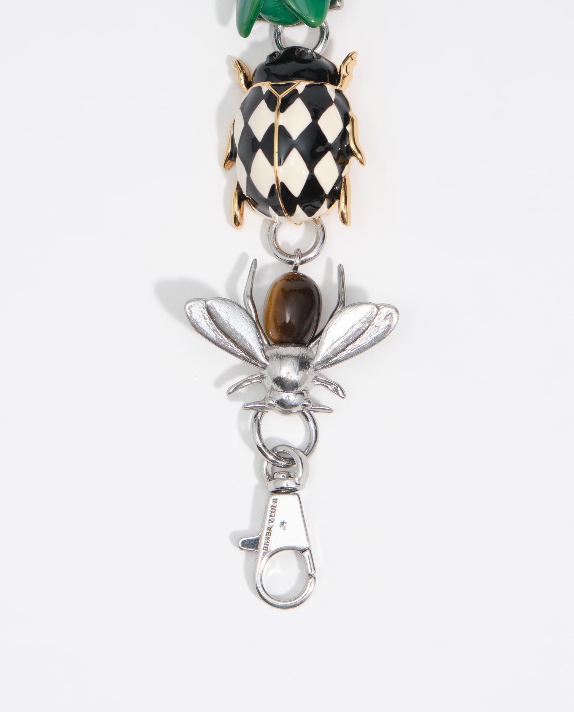 Pulsera de eslabones escarabajos esmaltados y abeja plateada - Bimba y Lola - Plateado Plateado-3