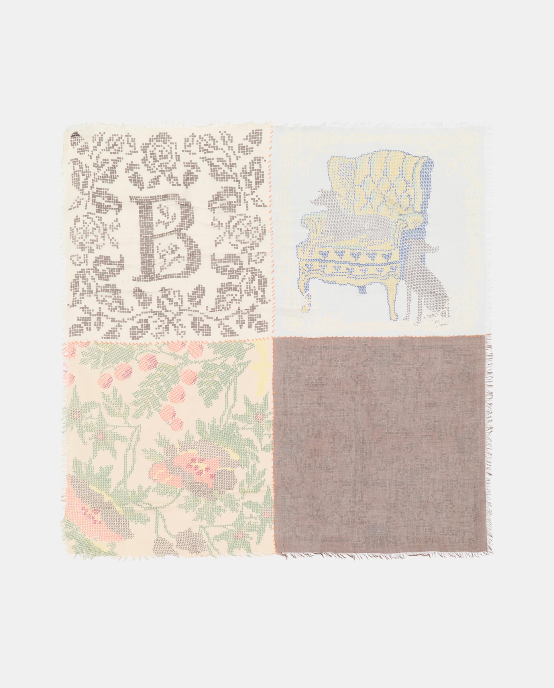 Chal patchwork petit point - Bimba y Lola - Verde Verde-1
