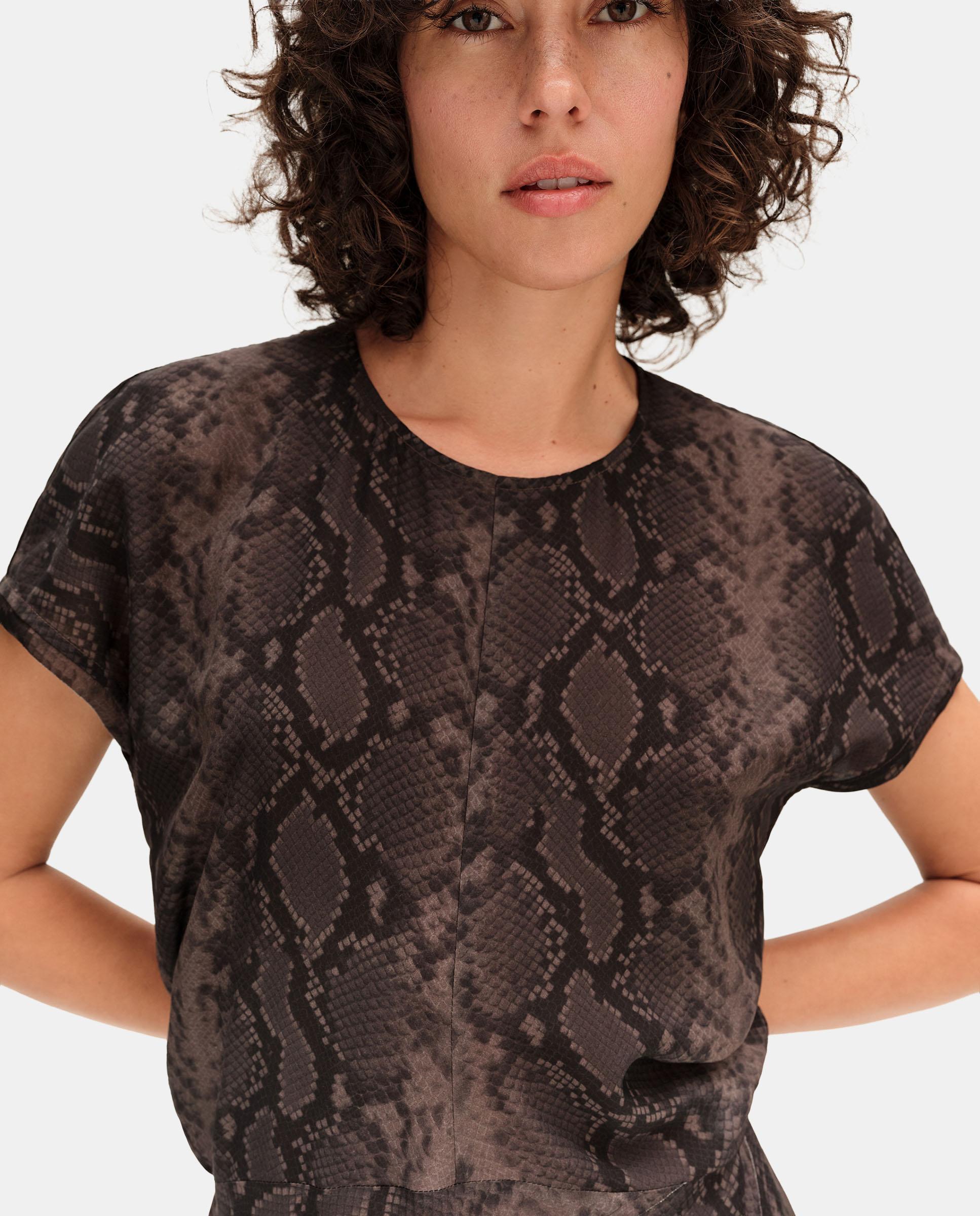 Imagen 2 de Vestido fluido vuelo snake - Bimba y Lola - Marrón Marrón