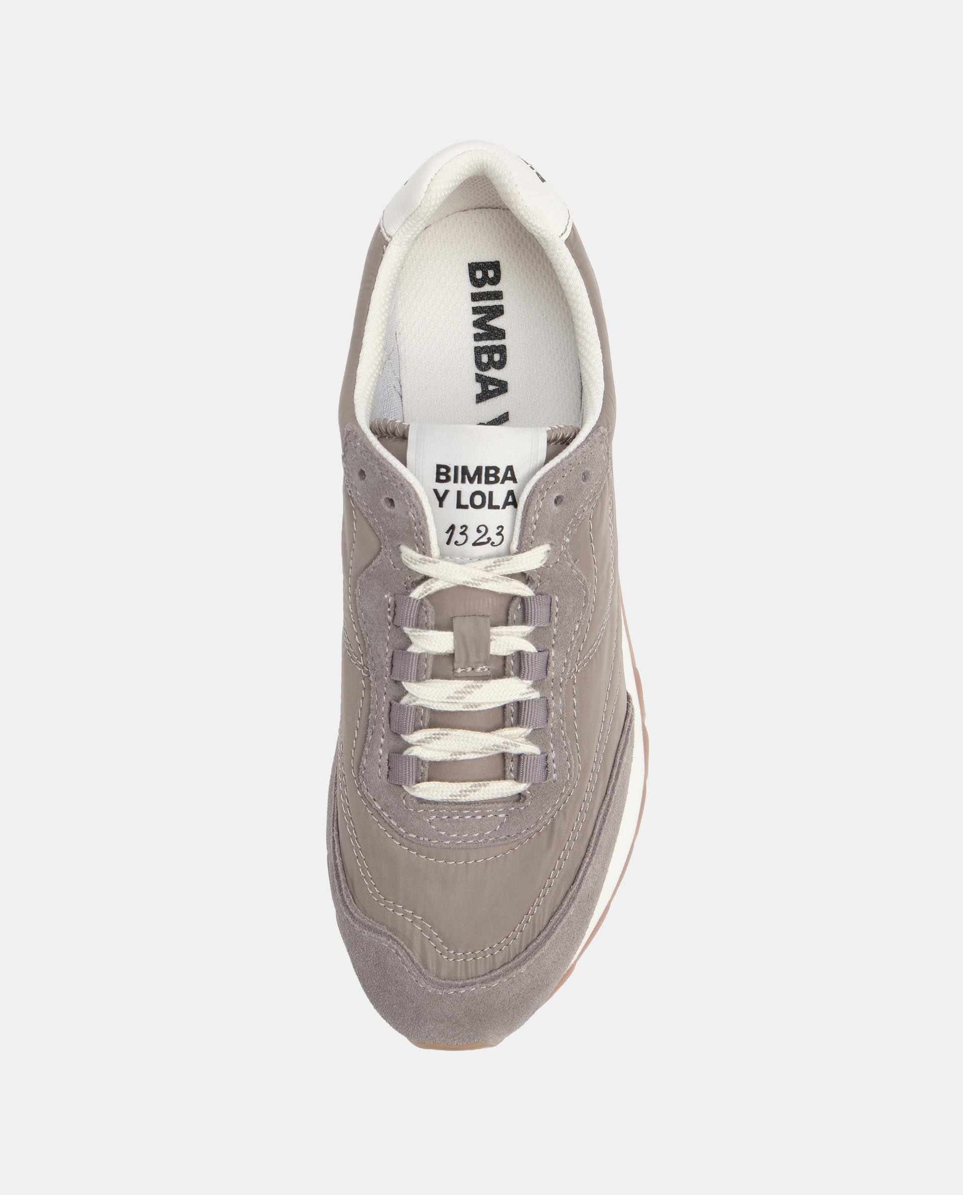 Zapatillas deportivas de mujer 13 23 serraje y tejido - Bimba y Lola - Gris Gris-4