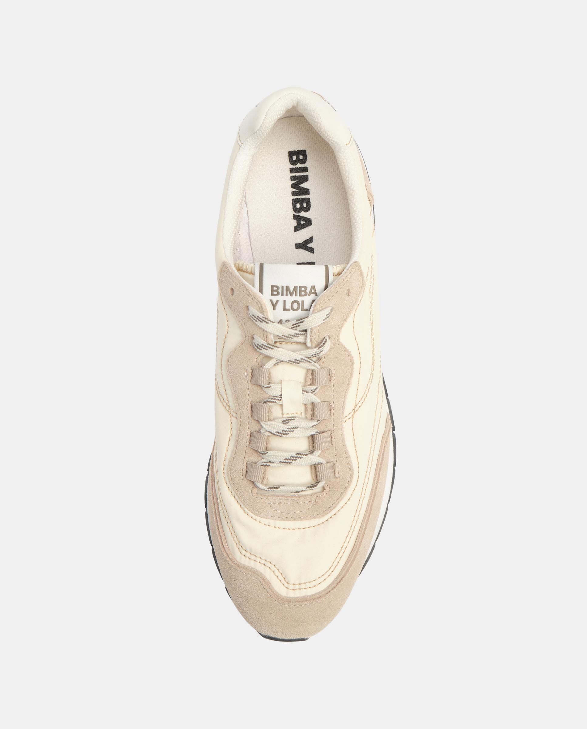 Zapatillas deportivas de mujer 13 23 serraje y tejido - Bimba y Lola - Blanco roto Blanco roto-2