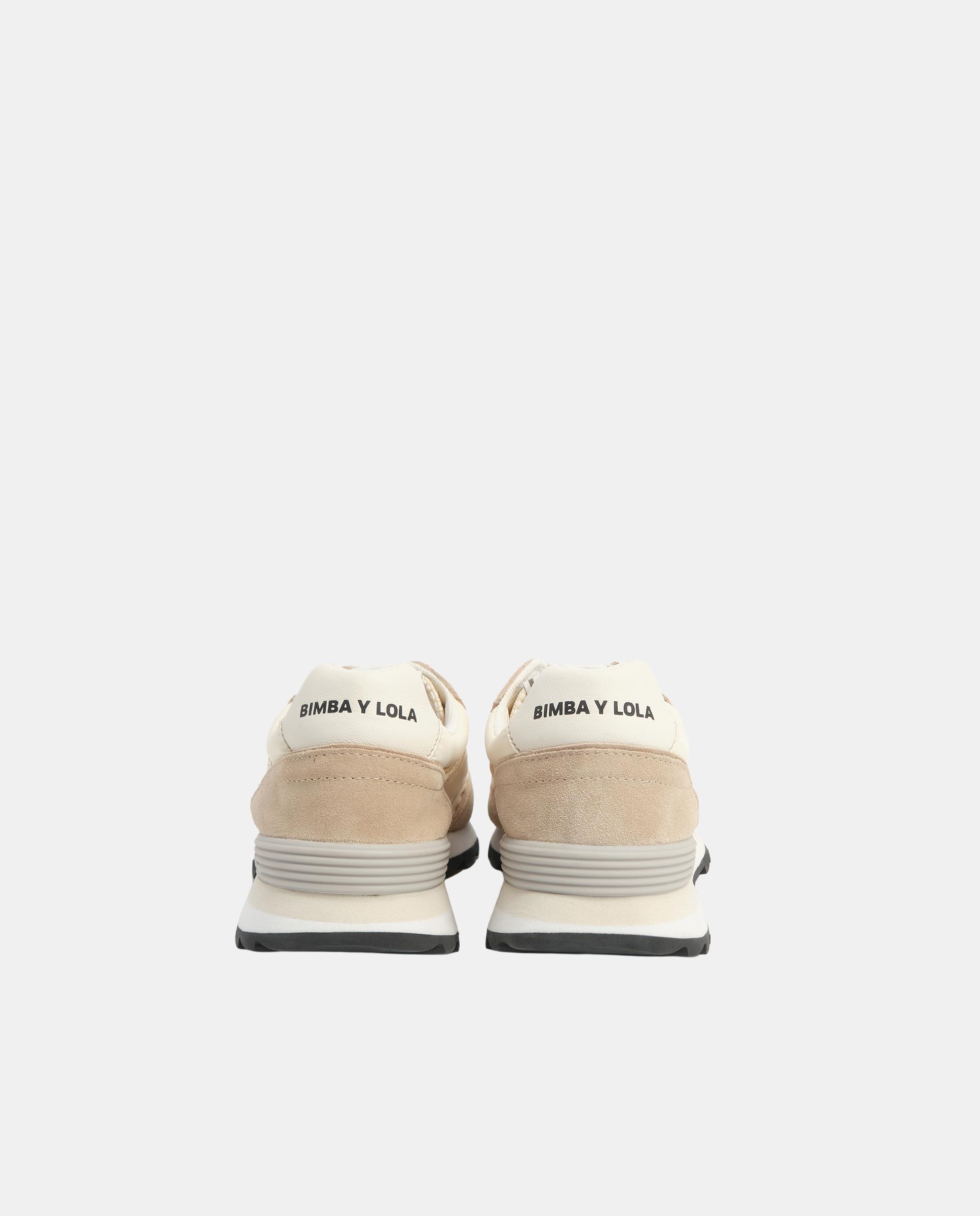 Zapatillas deportivas de mujer 13 23 serraje y tejido - Bimba y Lola - Blanco roto Blanco roto-5