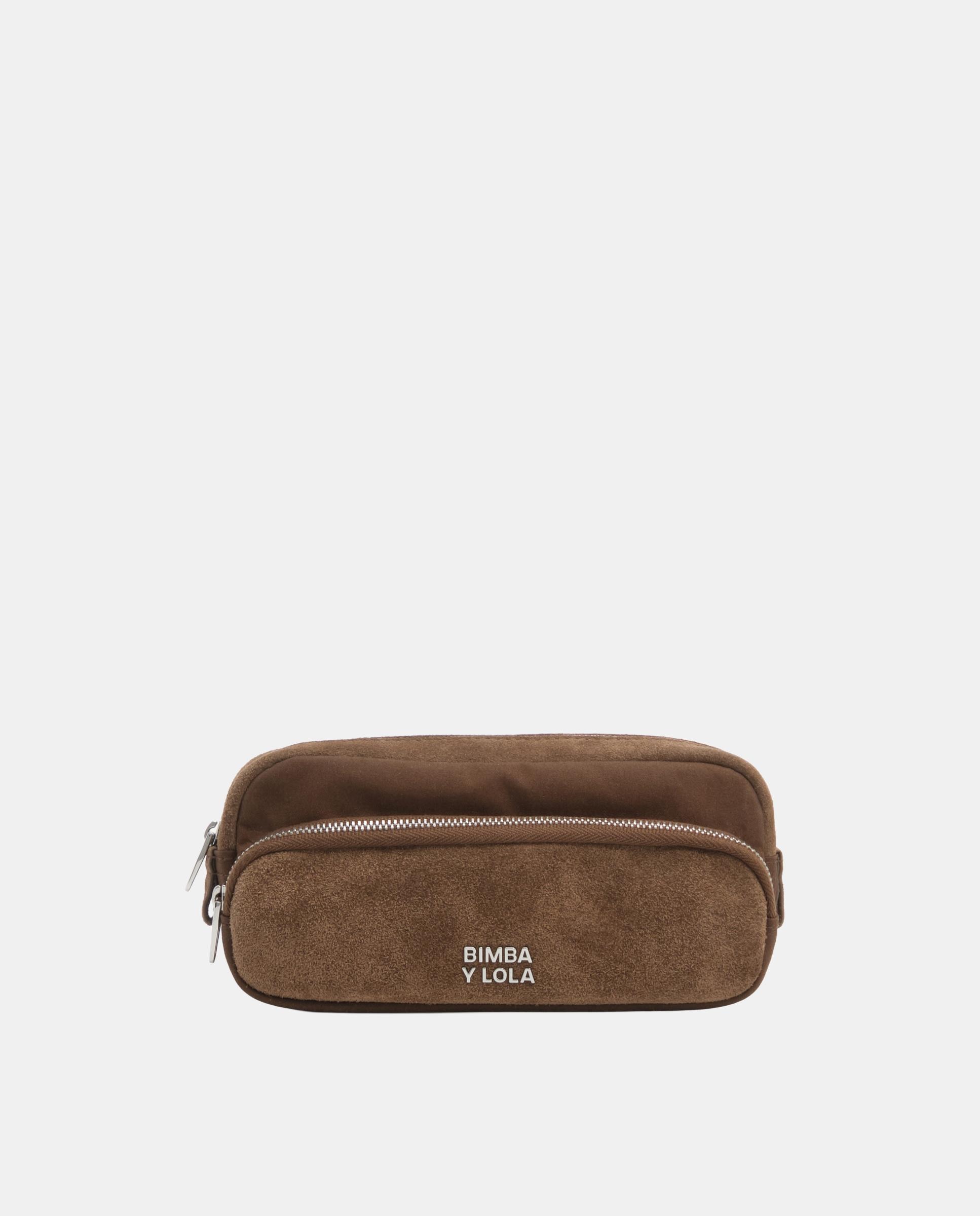 Estuche pocket algodón y serraje - Bimba y Lola - Kaki Kaki-1