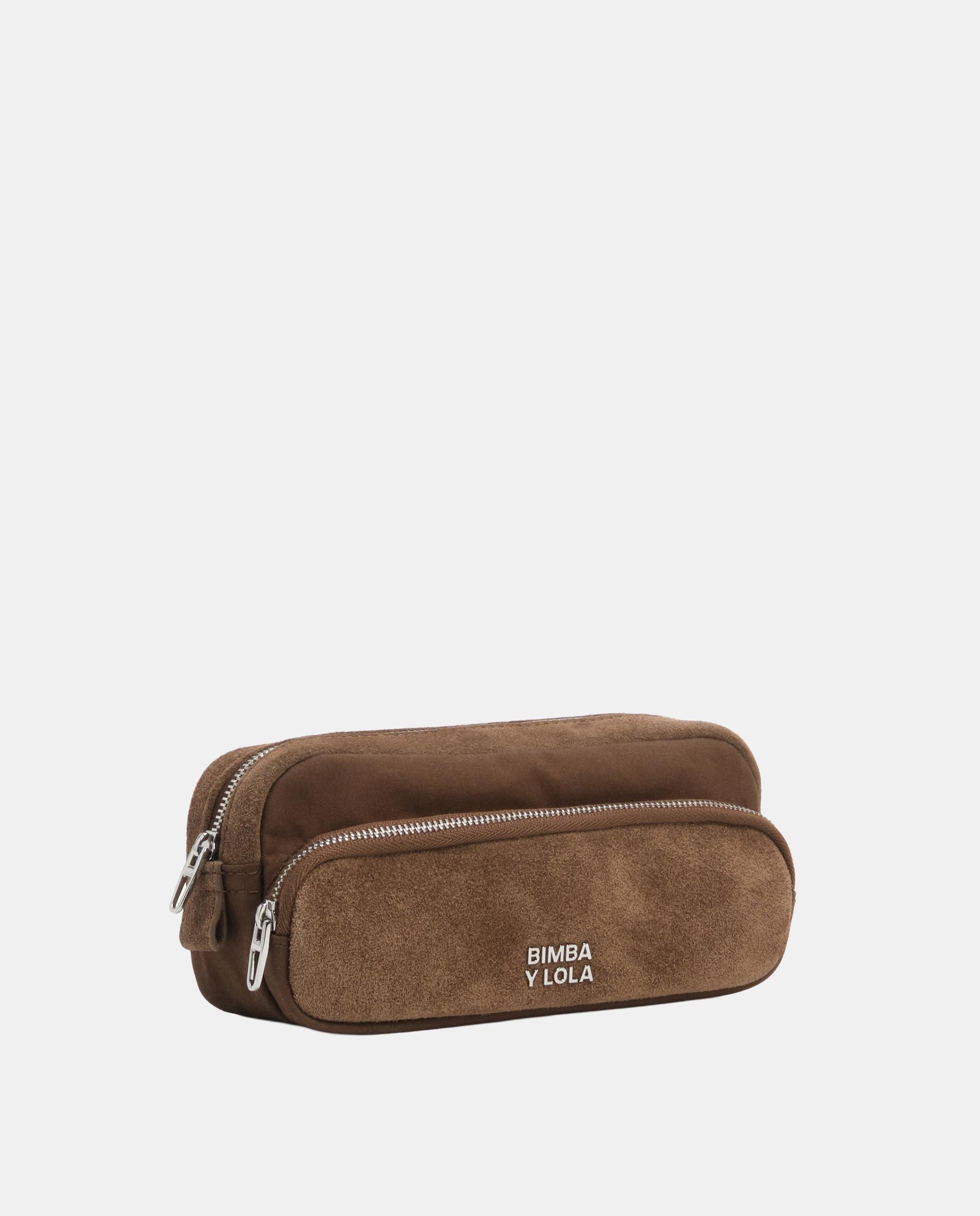 Estuche pocket algodón y serraje - Bimba y Lola - Kaki Kaki-3