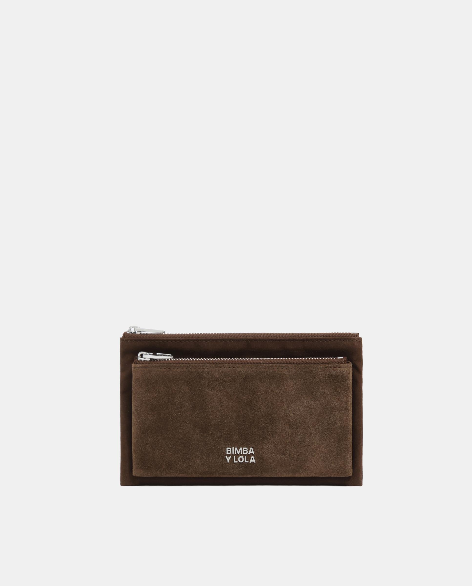Cartera de mujer pocket algodón y serraje - Bimba y Lola - Kaki Kaki-1