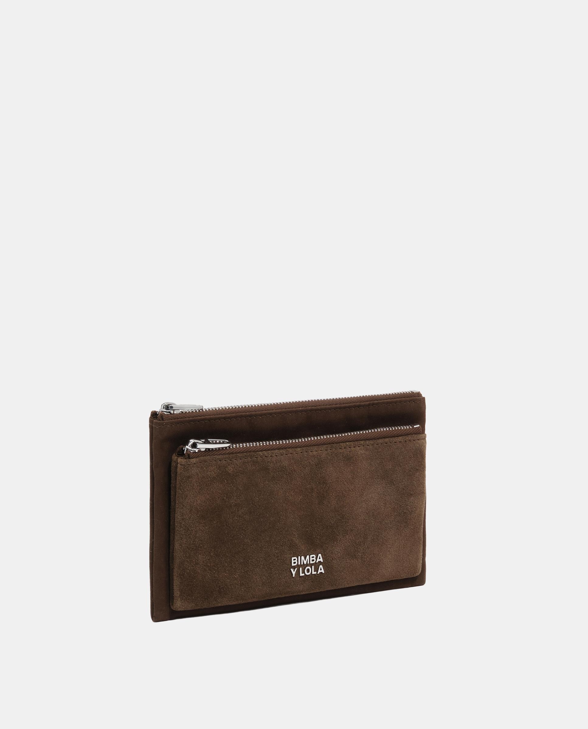 Cartera de mujer pocket algodón y serraje - Bimba y Lola - Kaki Kaki-3