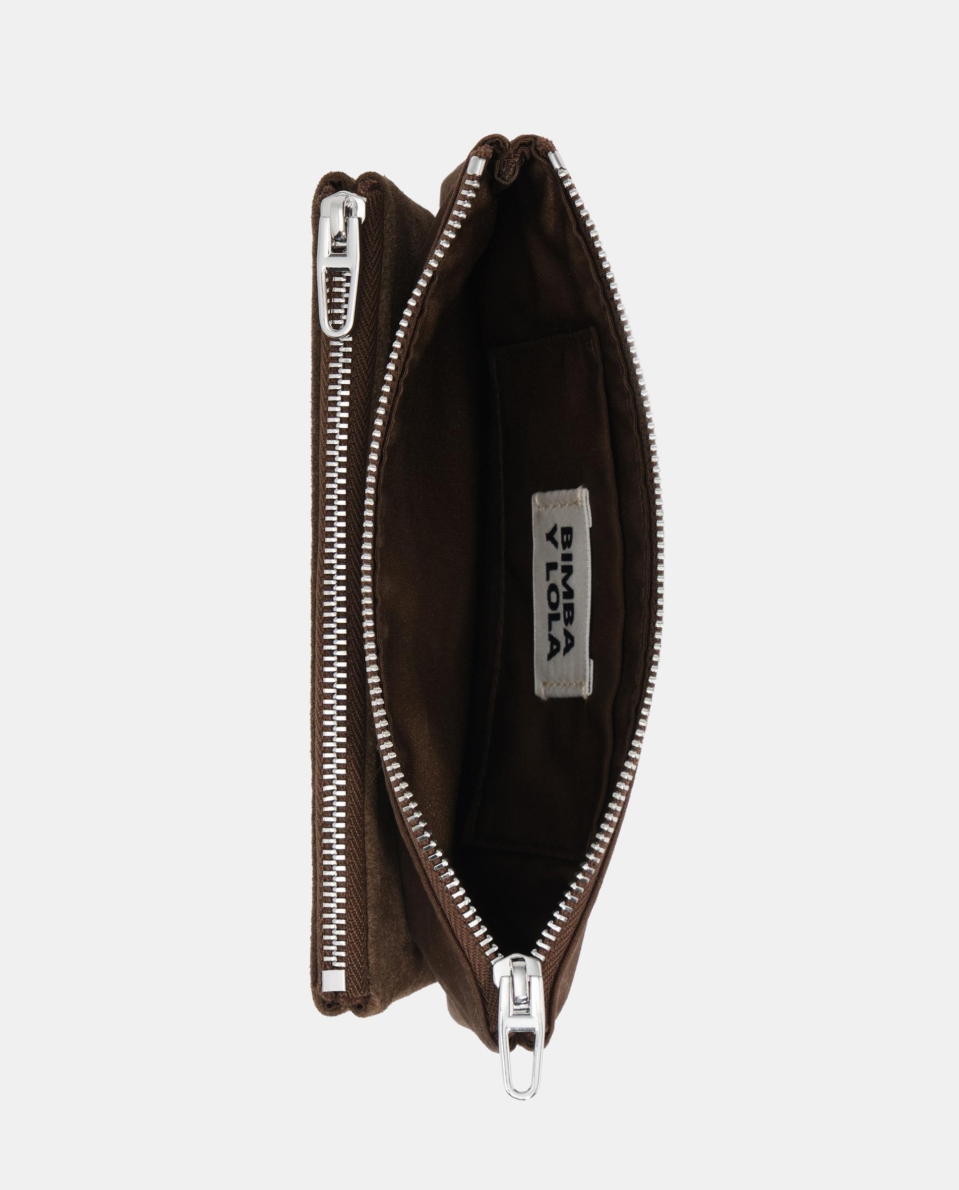 Cartera de mujer pocket algodón y serraje - Bimba y Lola - Kaki Kaki-4