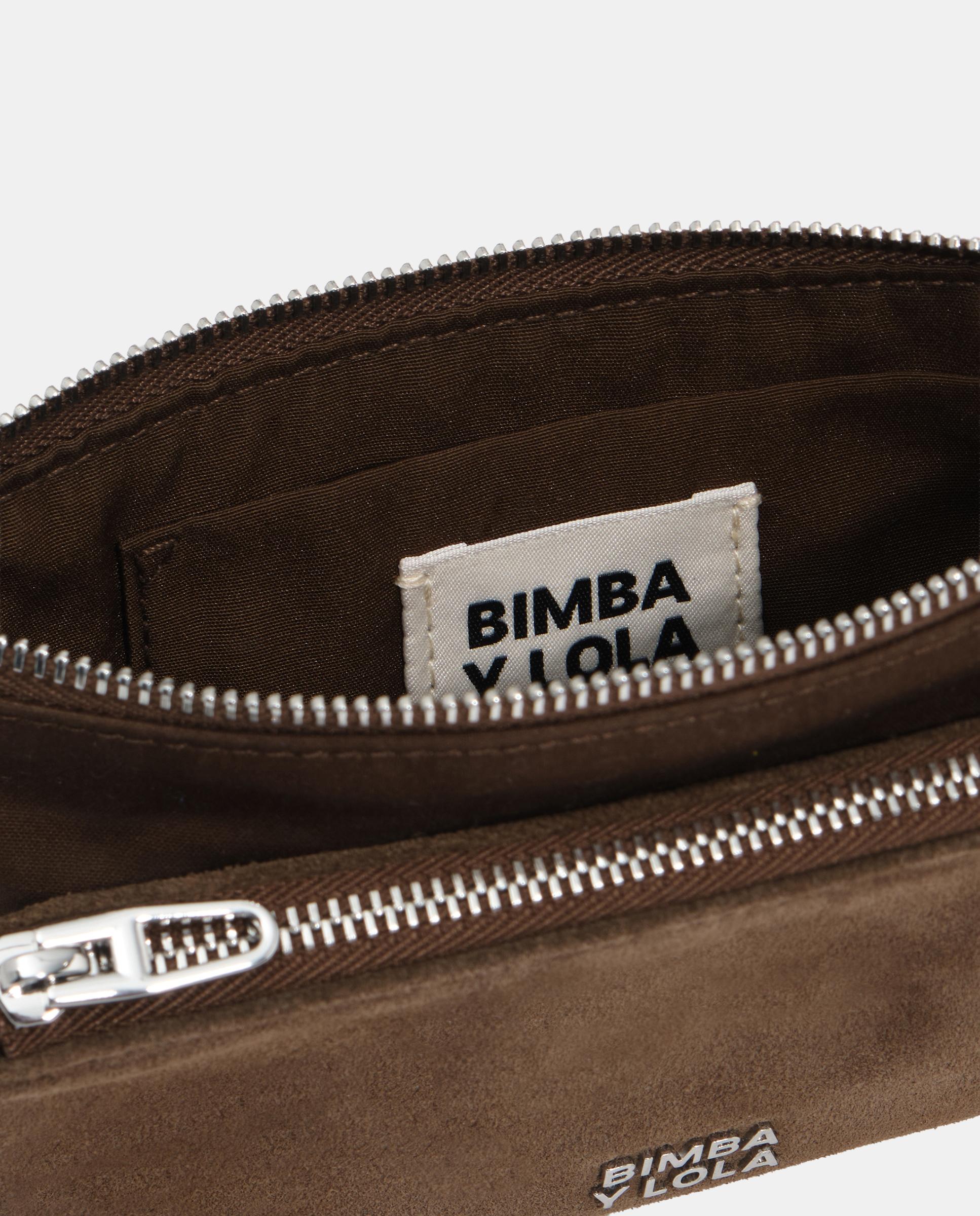 Cartera de mujer pocket algodón y serraje - Bimba y Lola - Kaki Kaki-5