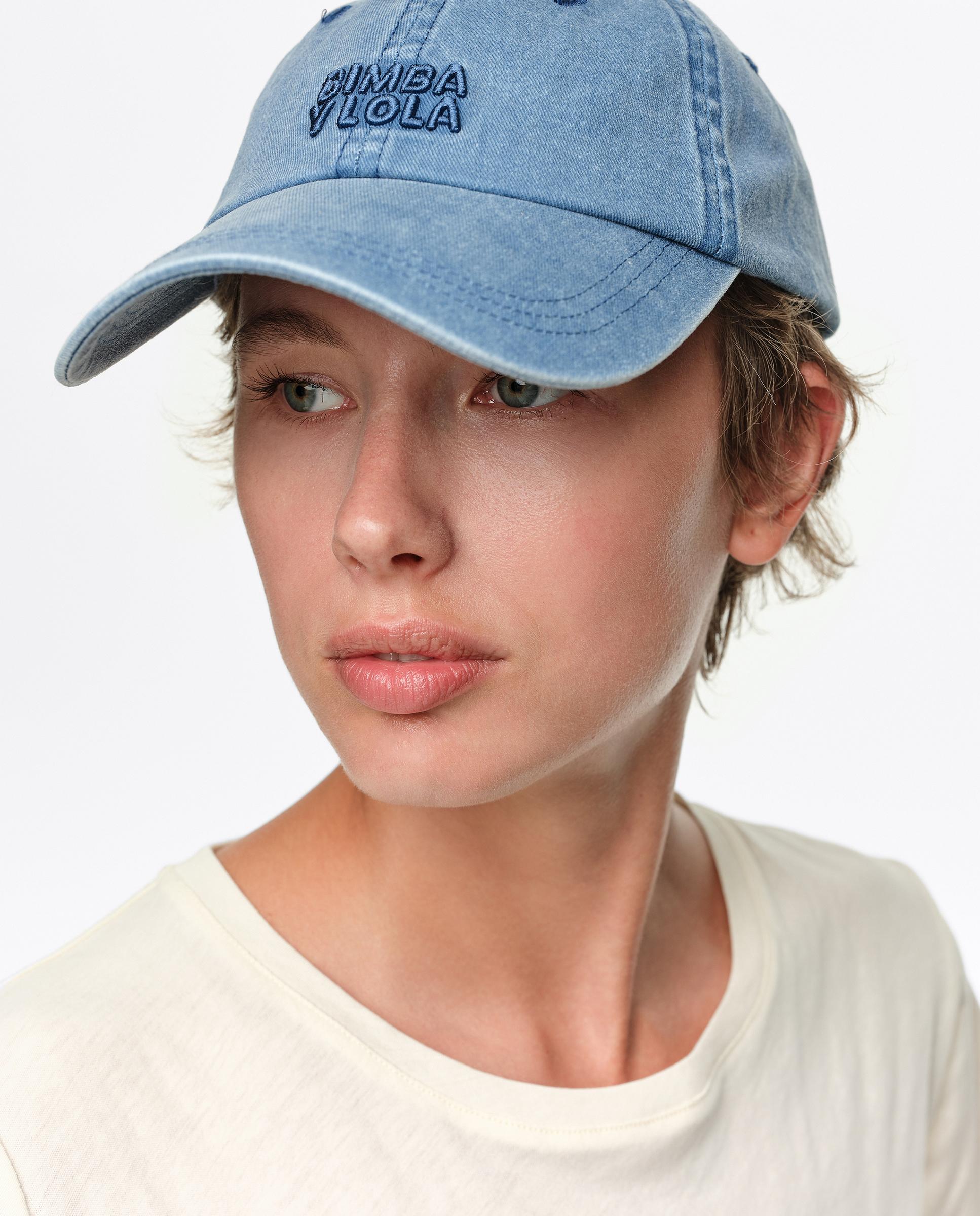 Gorra de mujer de algodón con logo grabado - Bimba y Lola - Azul Azul-2