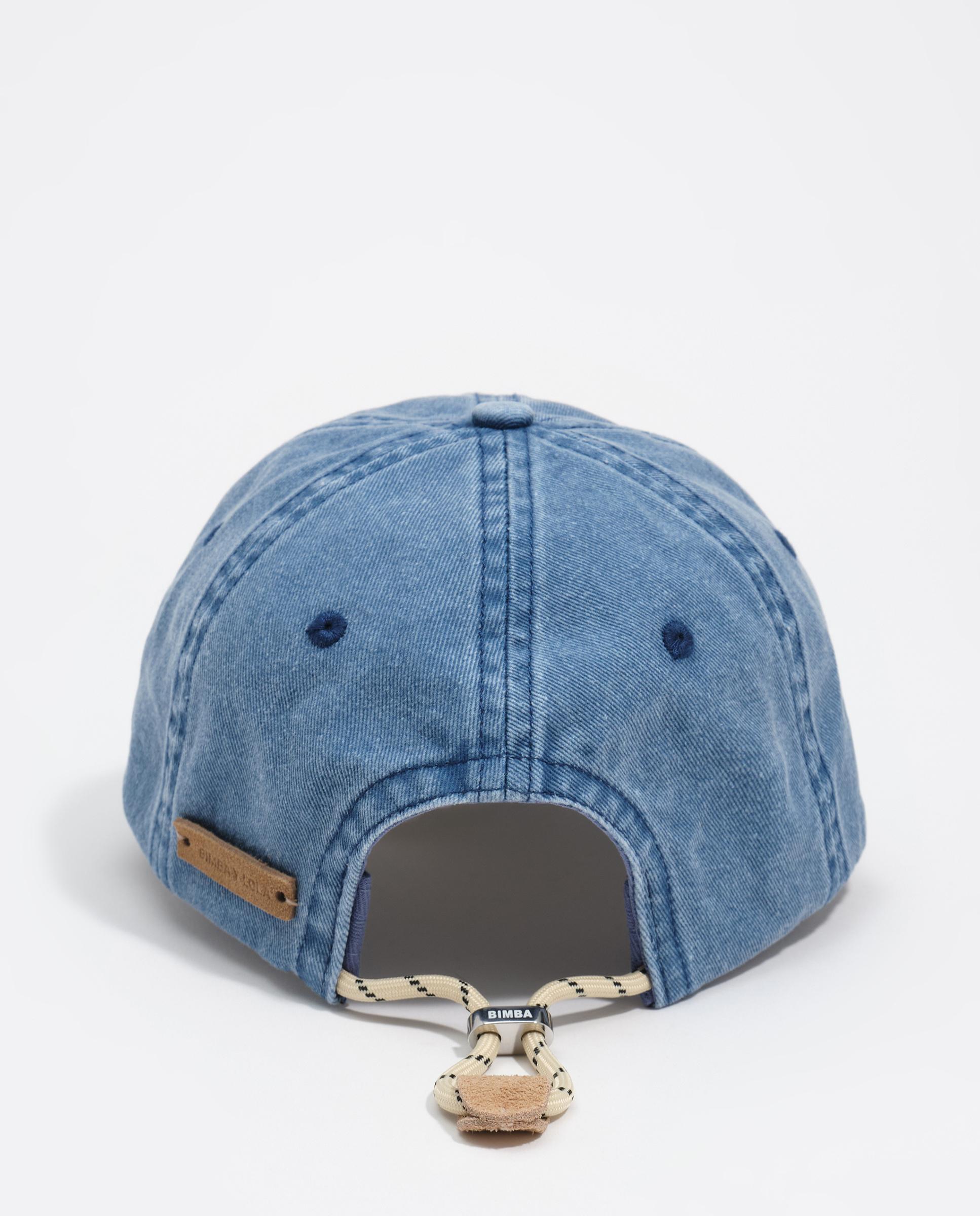 Gorra de mujer de algodón con logo grabado - Bimba y Lola - Azul Azul-5