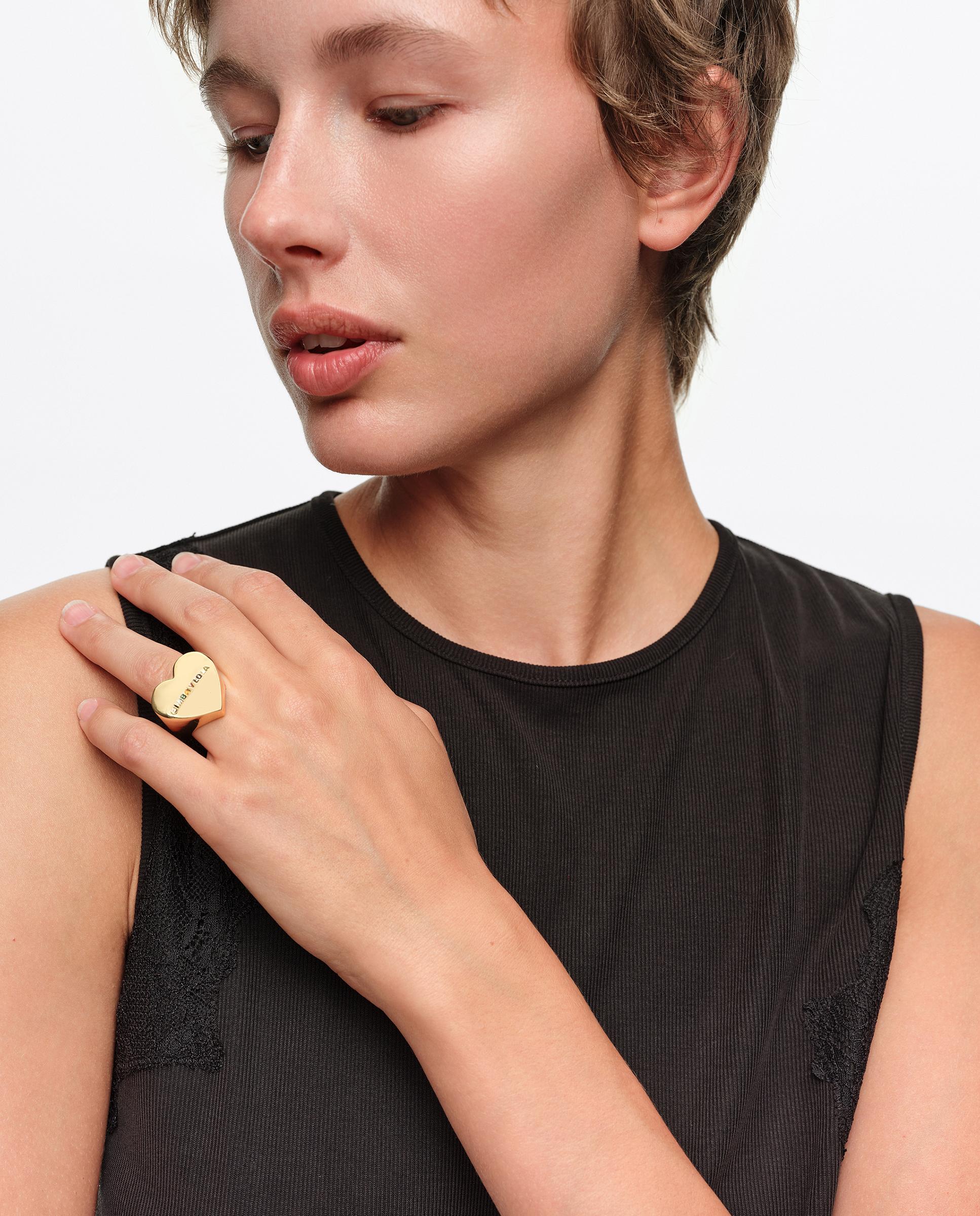 Anillo corazón logo - Bimba y Lola - Dorado Dorado-2