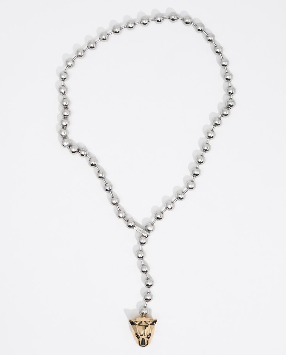 Collar cadena y cabeza pantera - Bimba y Lola - Plateado Plateado-1