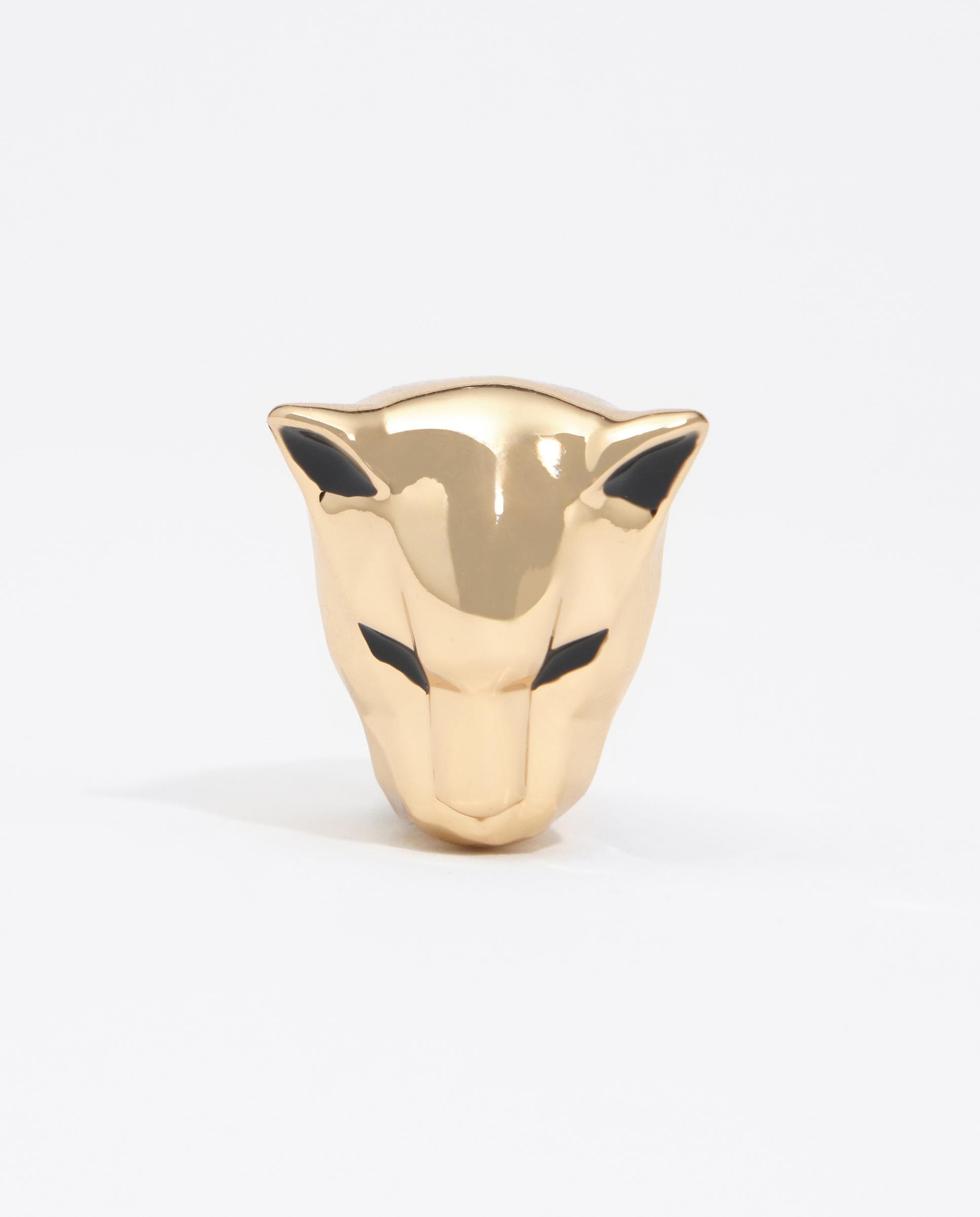 Anillo cabeza pantera - Bimba y Lola - Dorado Dorado-3