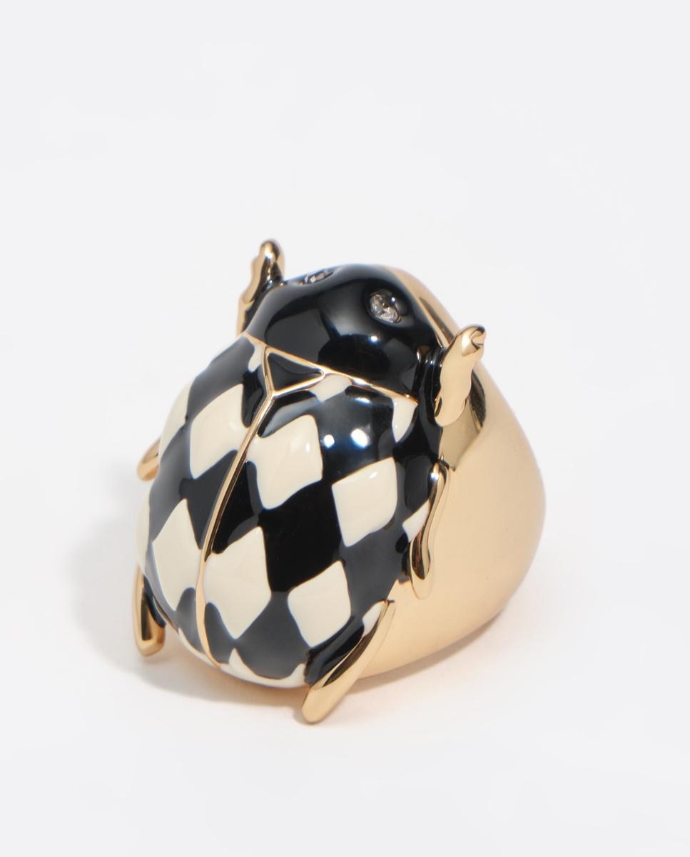 Imagen 0 de Anillo escarabajo esmalte Dorado
