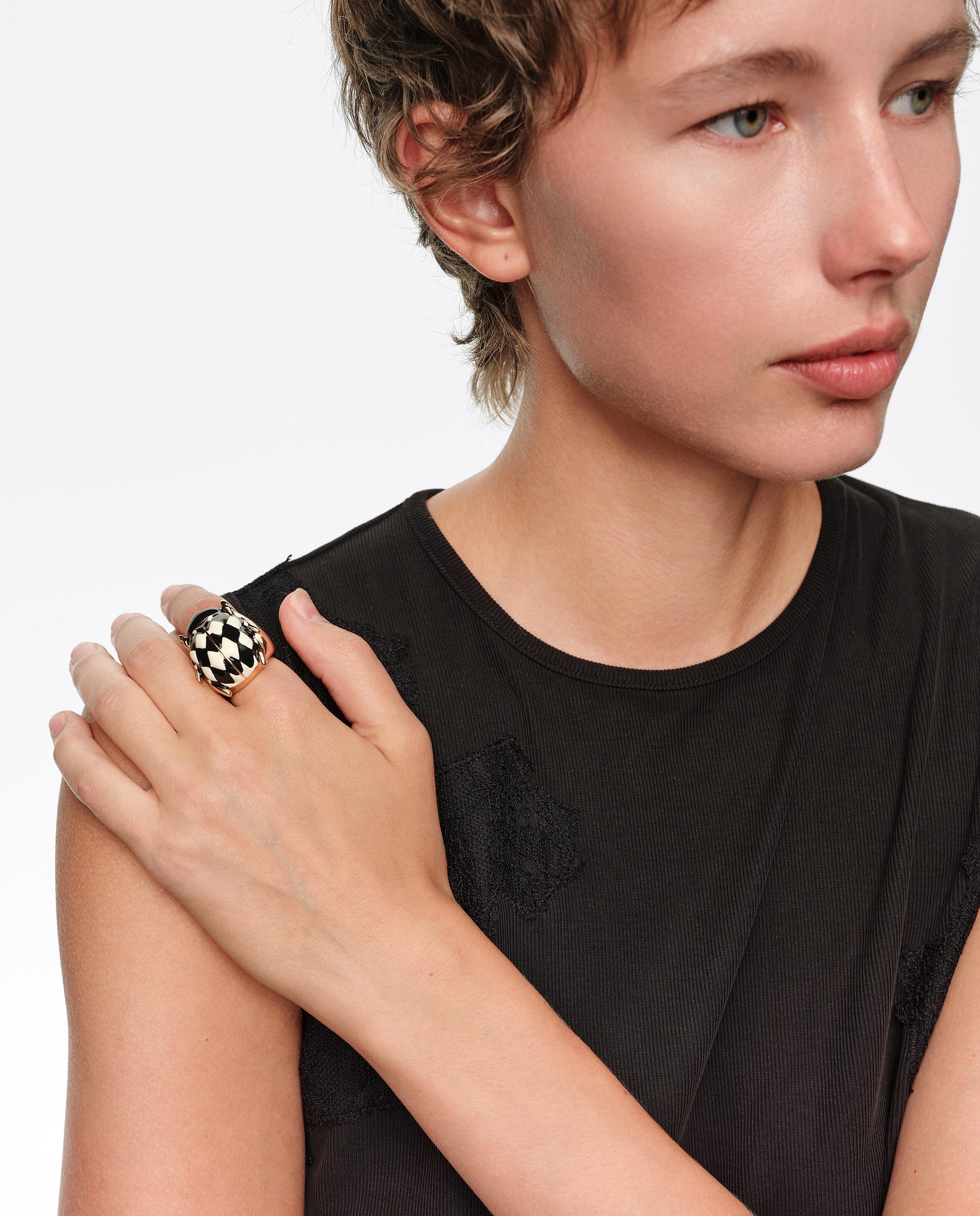 Anillo escarabajo esmalte - Bimba y Lola - Dorado Dorado-2