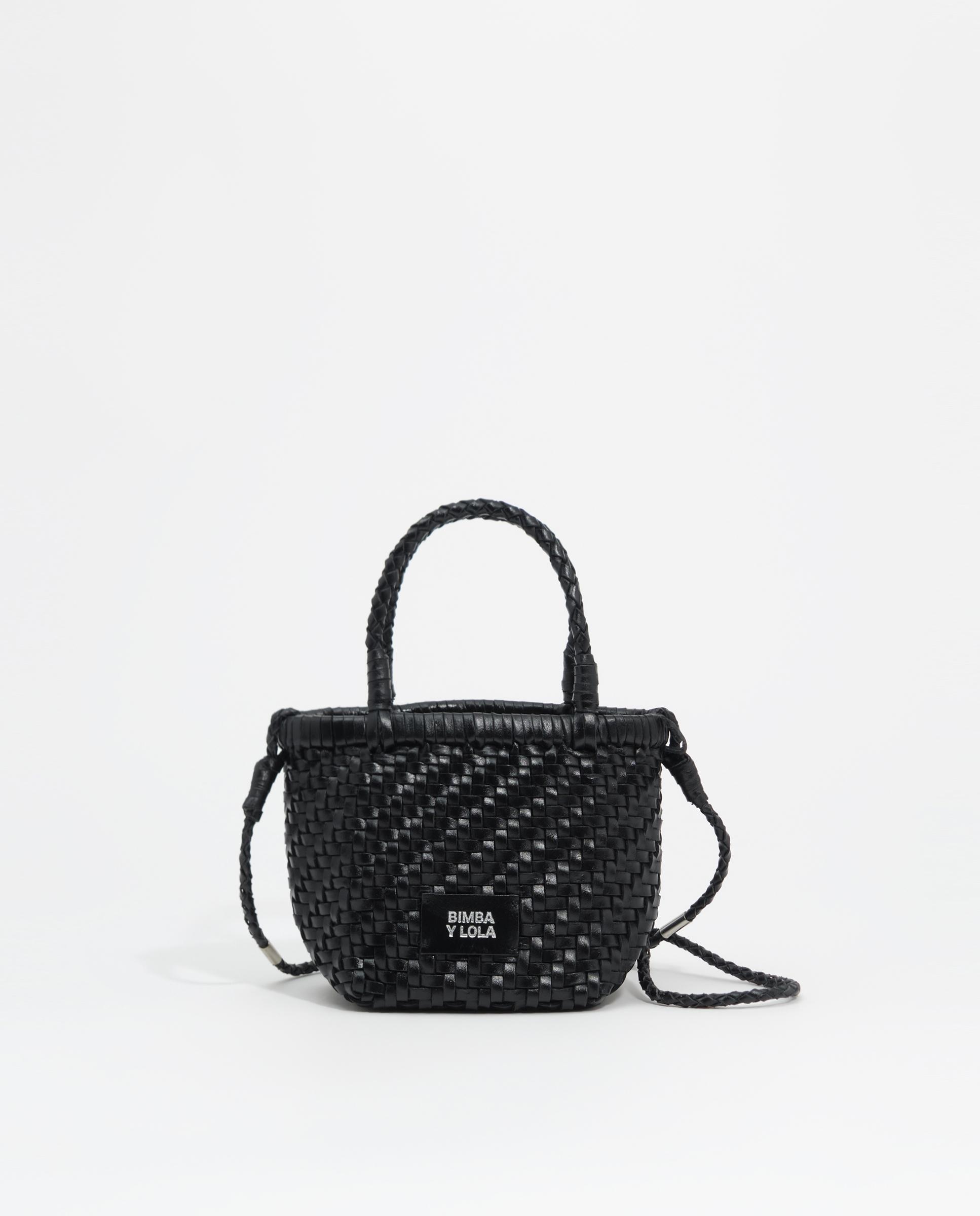 Bandolera de mujer bandolera mini piel trenzada - Bimba y Lola - Negro Negro-1