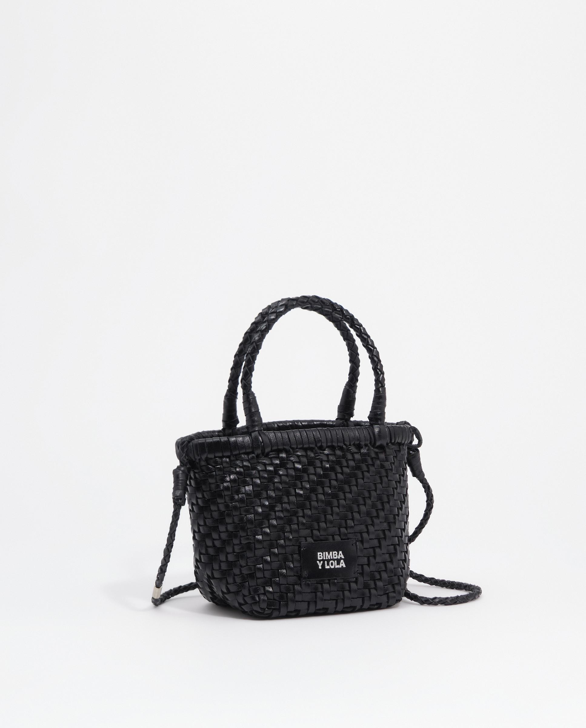 Bandolera de mujer bandolera mini piel trenzada - Bimba y Lola - Negro Negro-3