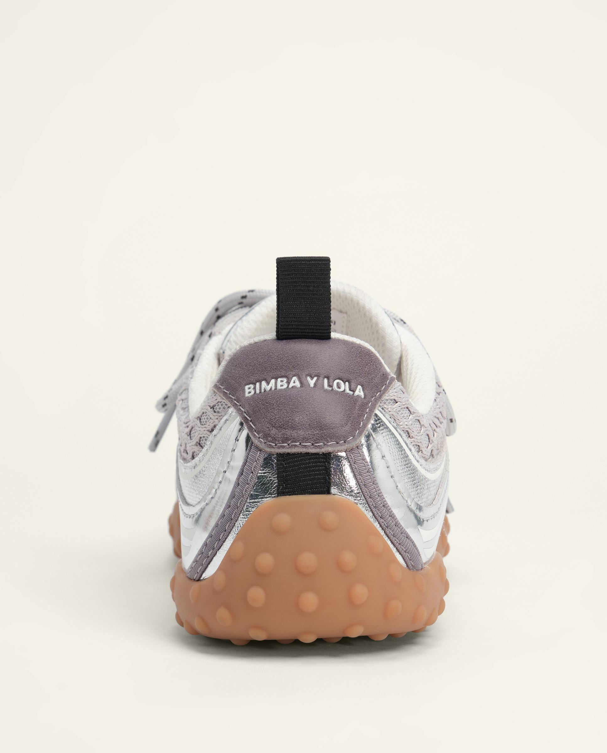 Imagen 7 de Zapatillas deportivas de mujer 13 26 piel y rejilla - Bimba y Lola - Plata Plata