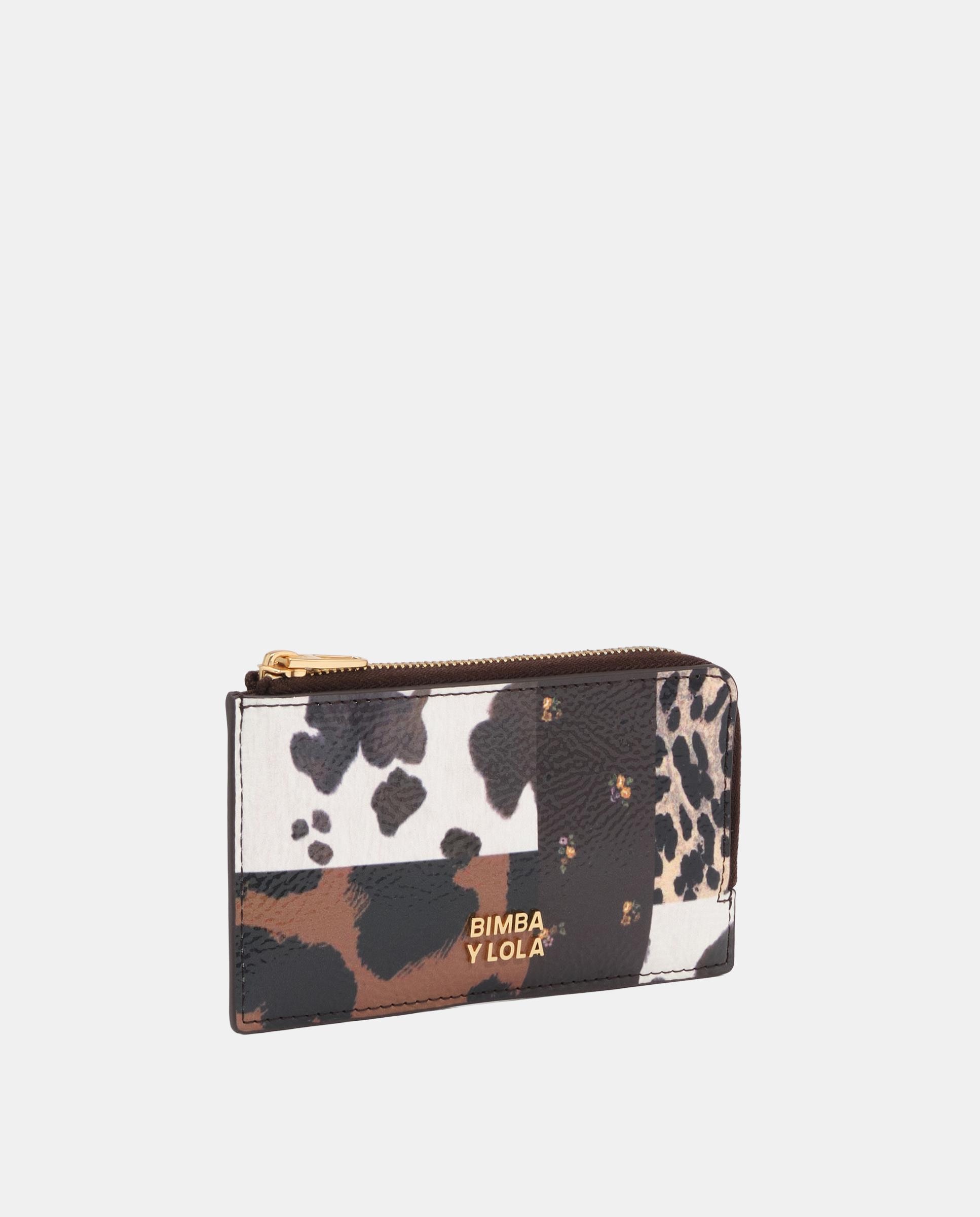 Tarjetero-monedero de mujer patchwork - Bimba y Lola - Marrón chocolate Marrón chocolate-3