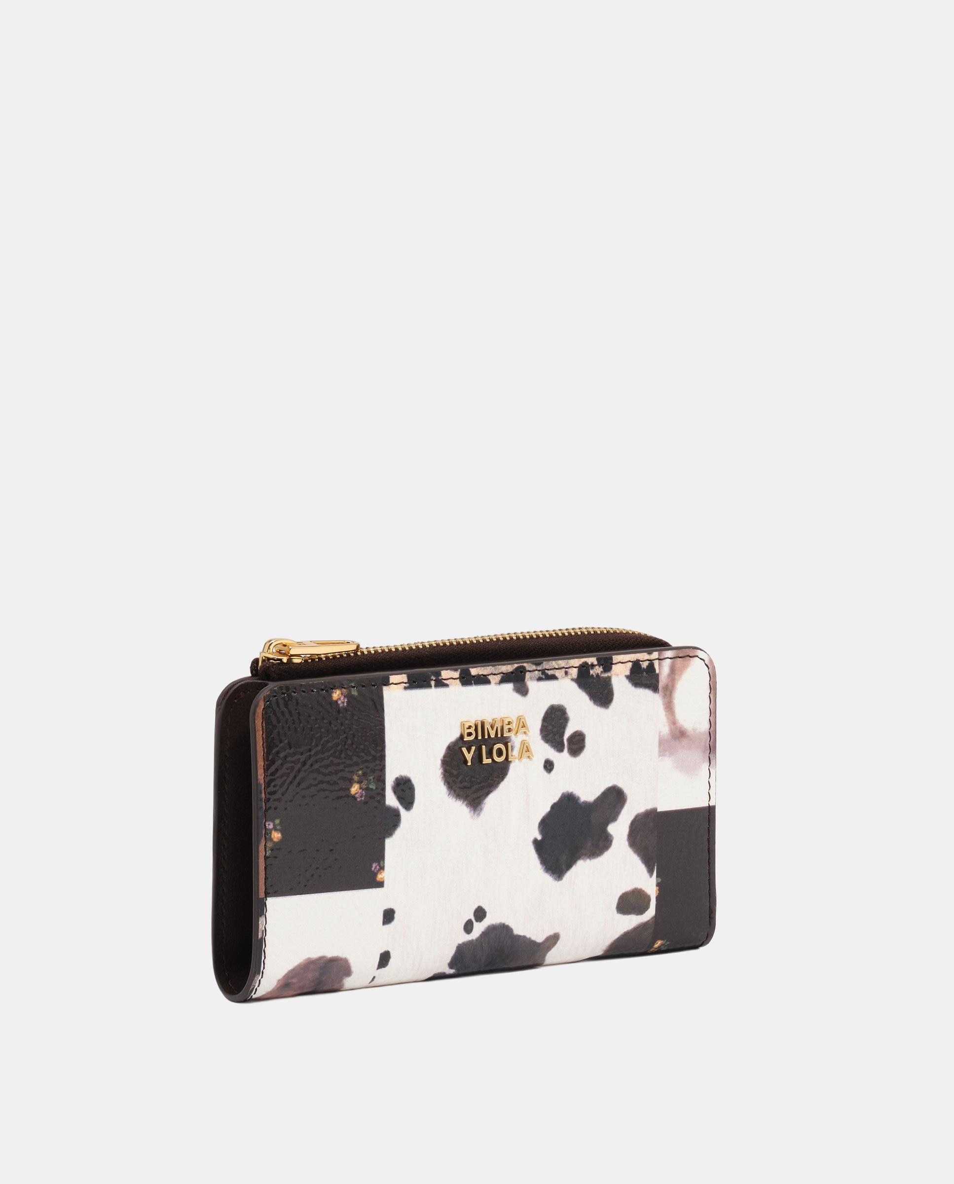 Cartera de mujer compacta patchwork - Bimba y Lola - Marrón chocolate Marrón chocolate-3
