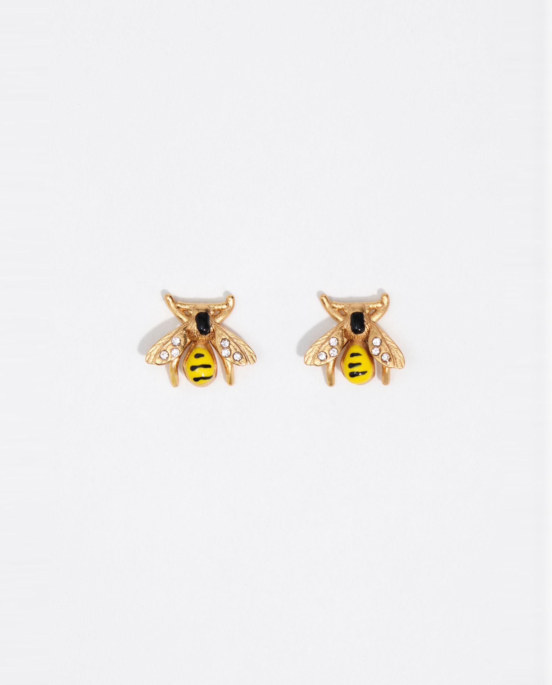 Imagen 0 de Pendientes abeja esmaltada Dorado