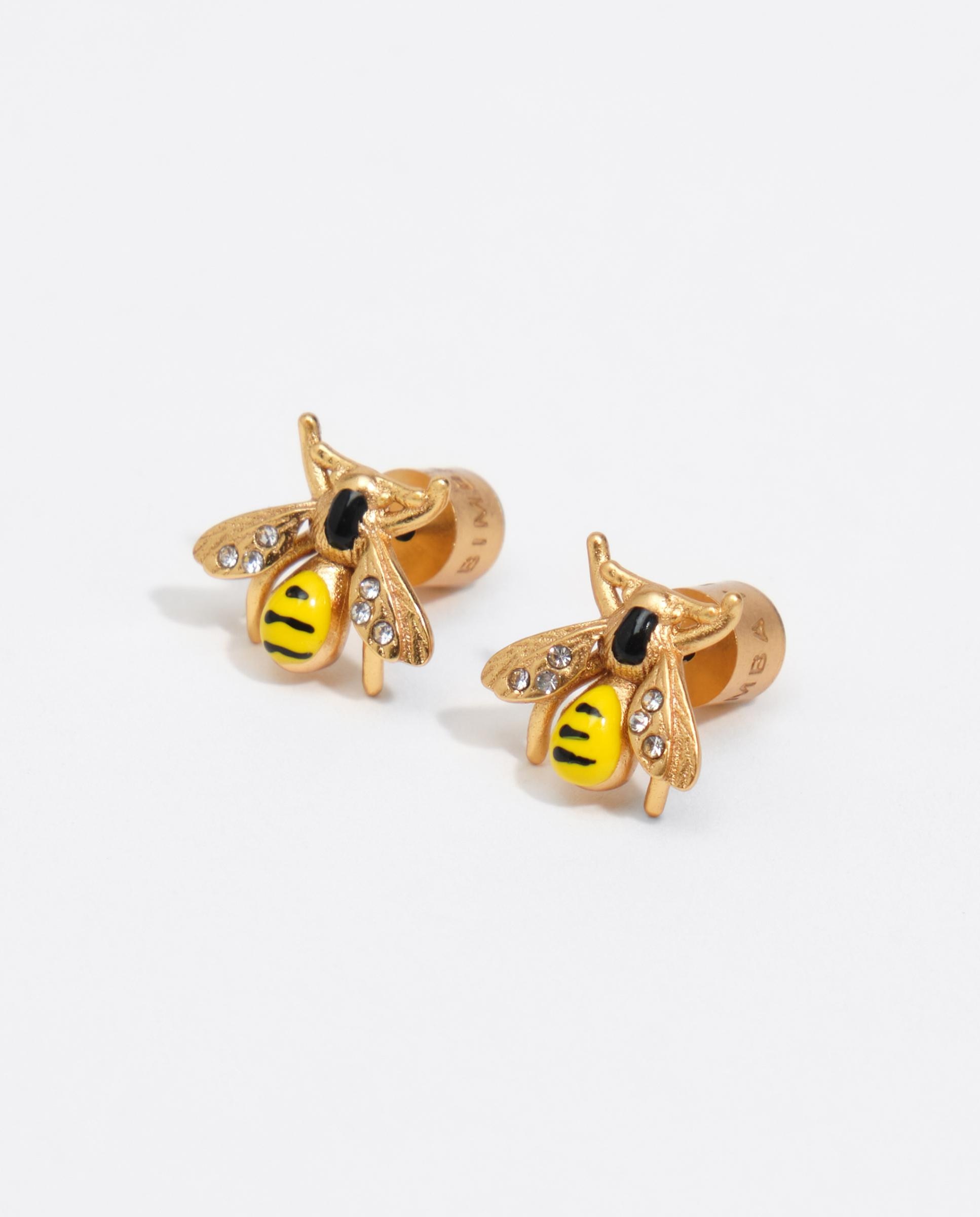 Pendientes abeja esmaltada - Bimba y Lola - Dorado Dorado-3