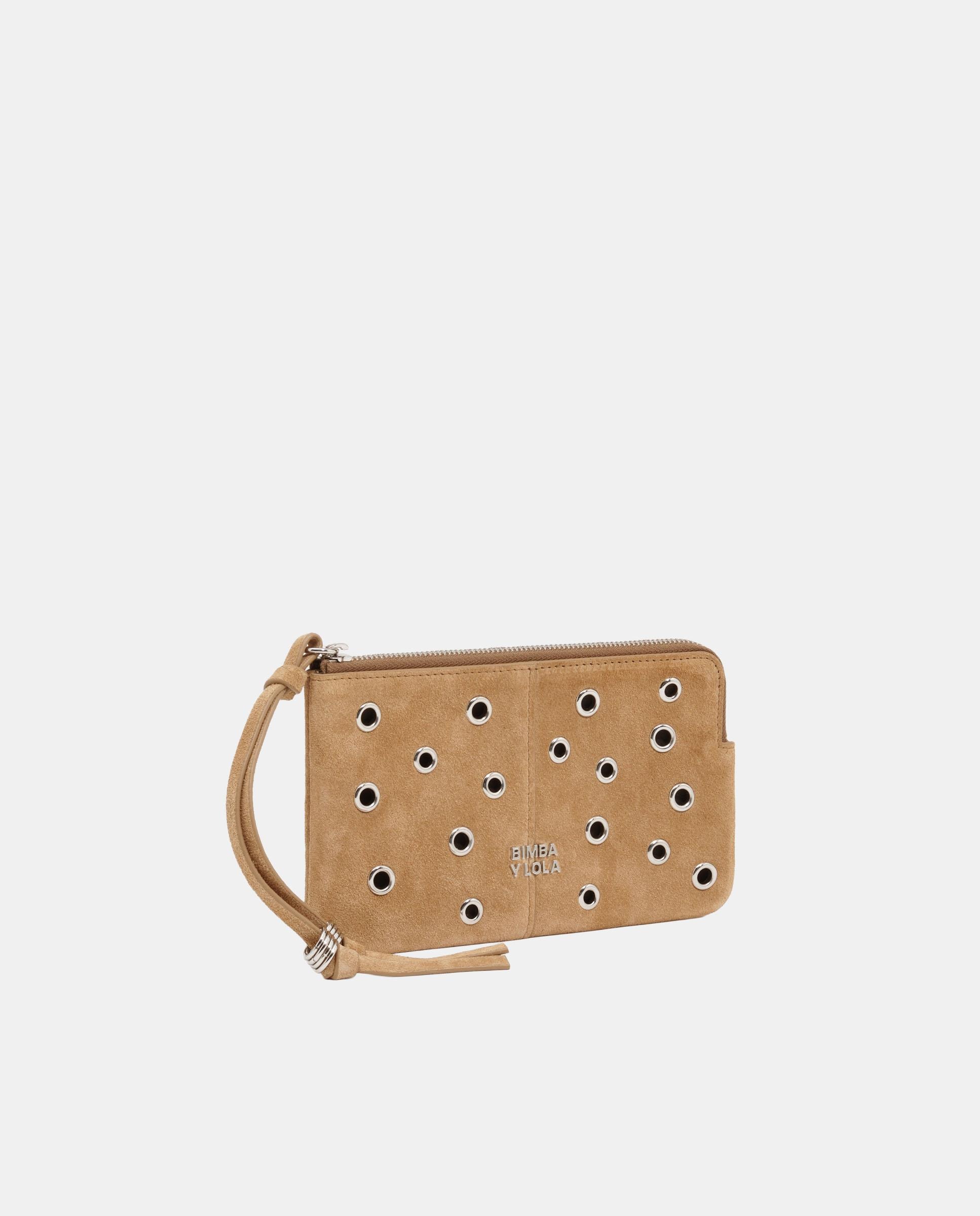 Imagen 2 de Monedero de mujer mediano serraje tachas - Bimba y Lola - Natural Natural