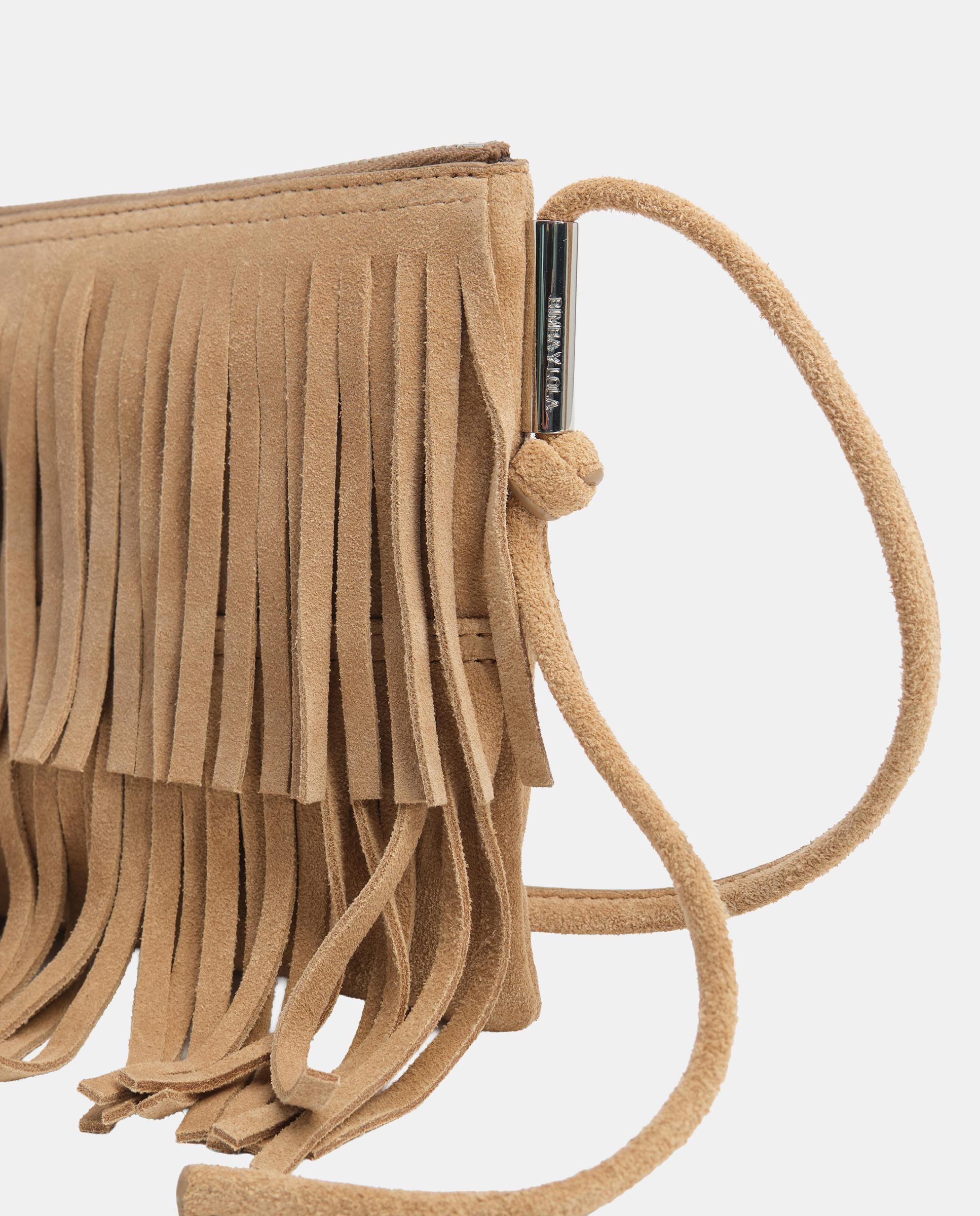 Bandolera de mujer pequeño serraje flecos - Bimba y Lola - Natural Natural-2