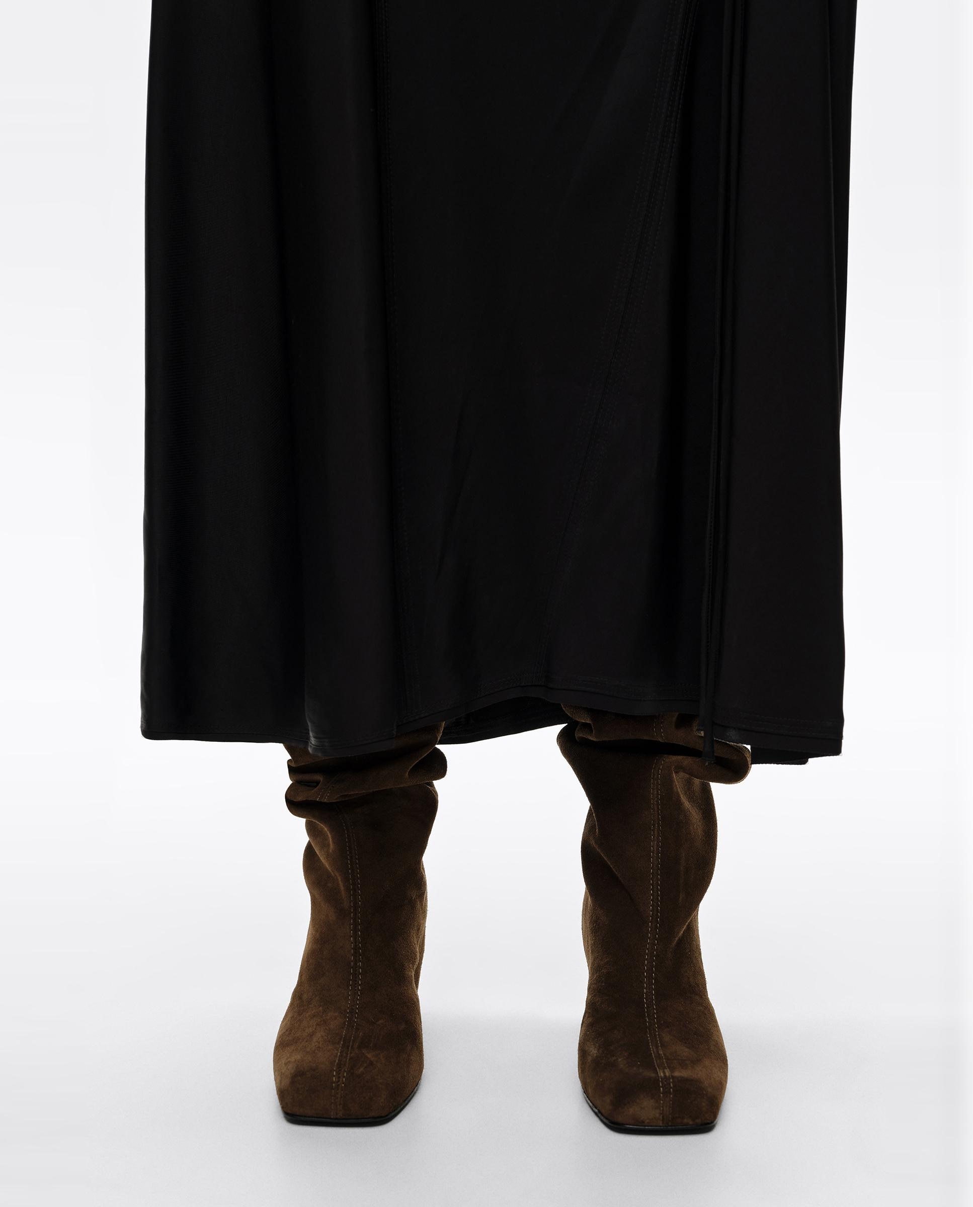 Vestido sisa largo fruncidos - Bimba y Lola - Negro Negro-3