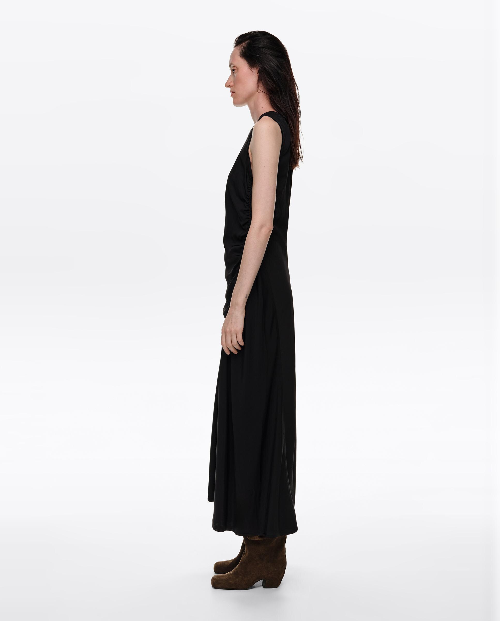 Vestido sisa largo fruncidos - Bimba y Lola - Negro Negro-4