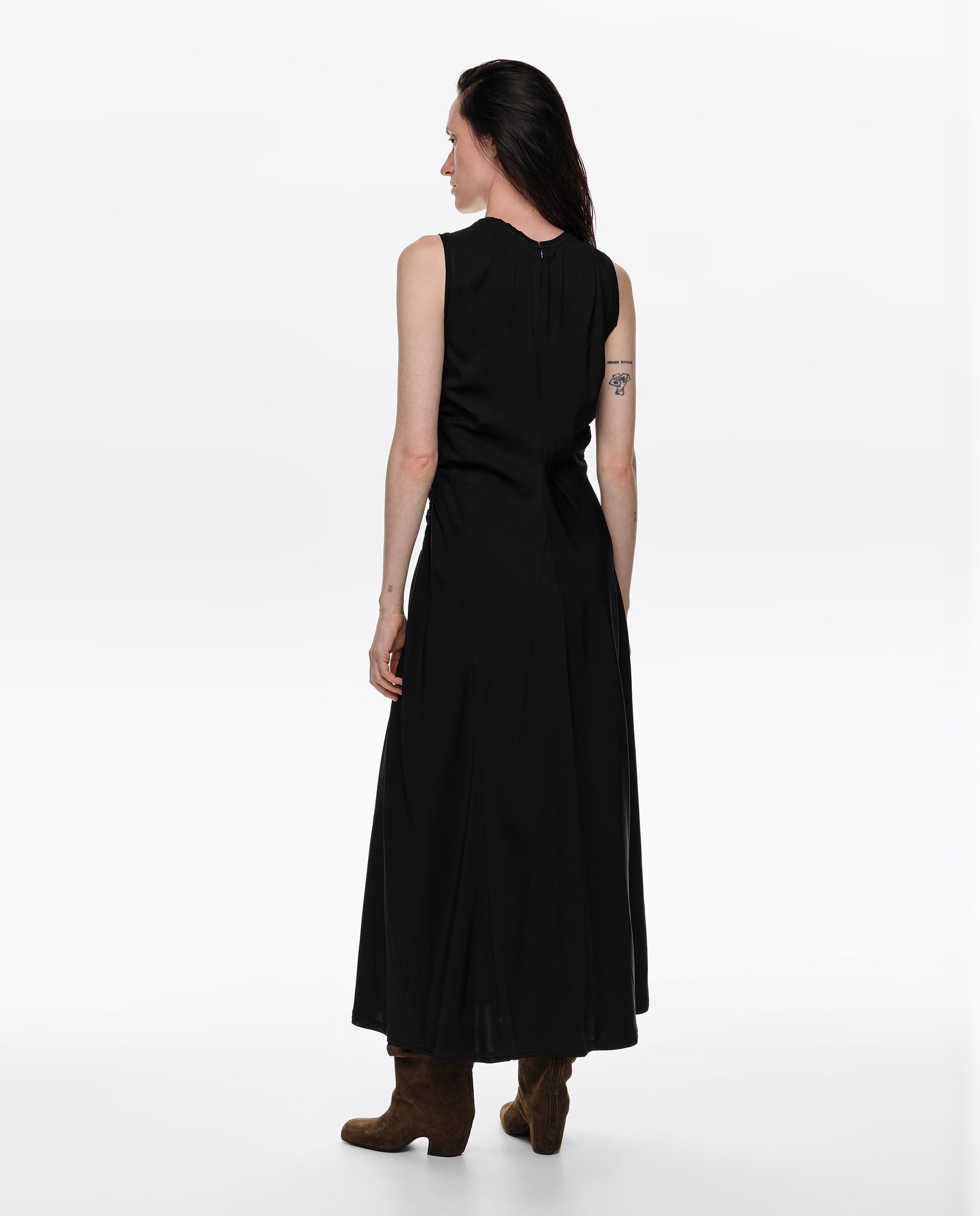 Vestido sisa largo fruncidos - Bimba y Lola - Negro Negro-5