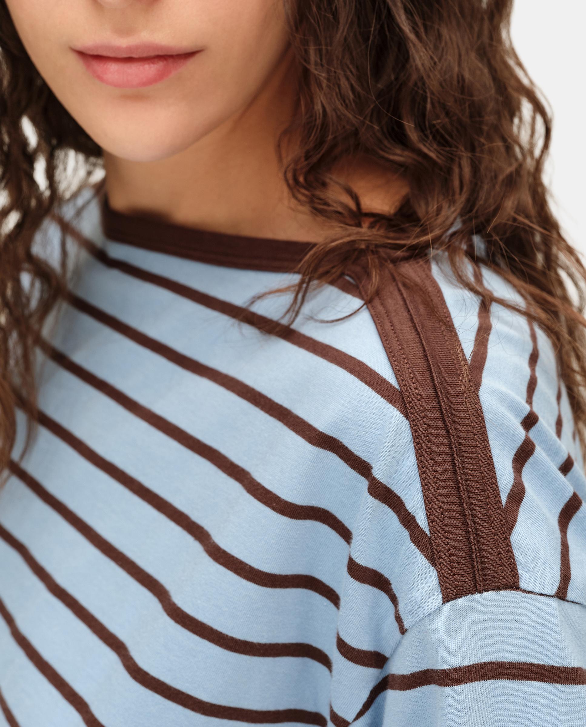 Imagen 3 de Camiseta de mujer fruncida cintura rayas - Bimba y Lola - Azul Azul
