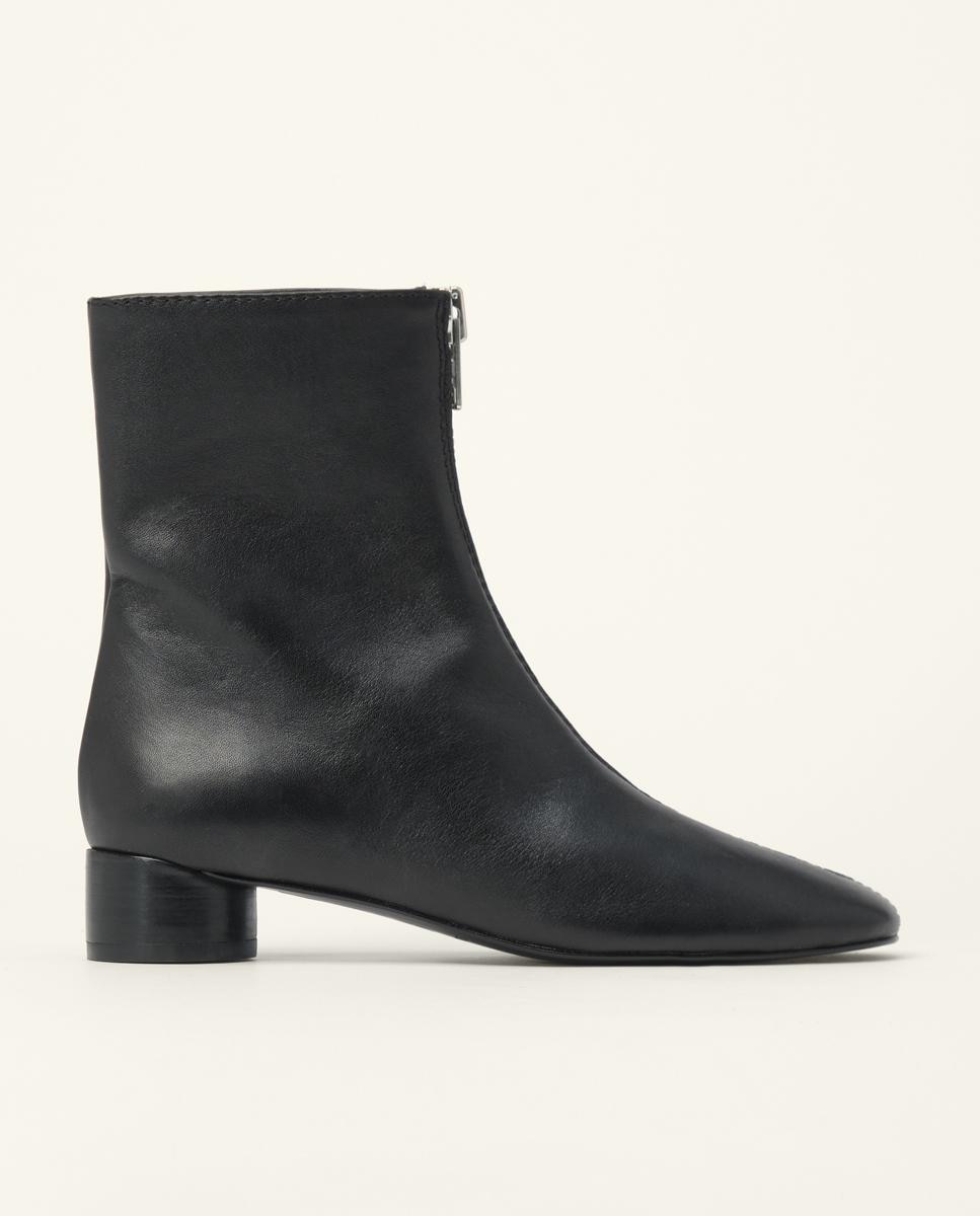 Imagen 0 de Botines de mujer tacón piel Negro