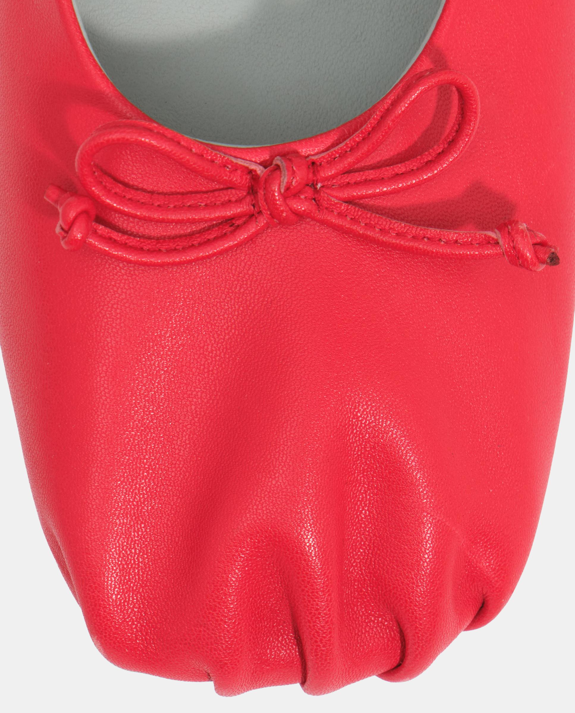Bailarinas de mujer fruncida piel - Bimba y Lola - Rojo Rojo-2